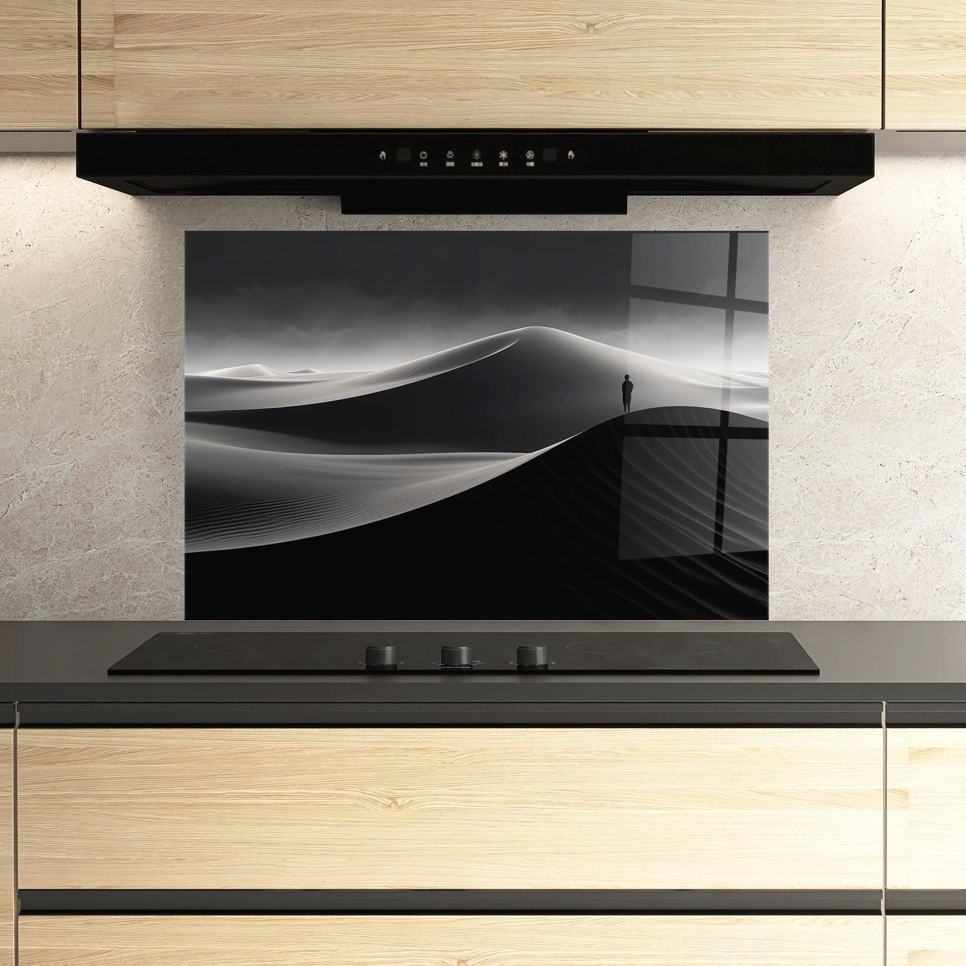 Küchenrückwand Glas Grey Dune mockup 3