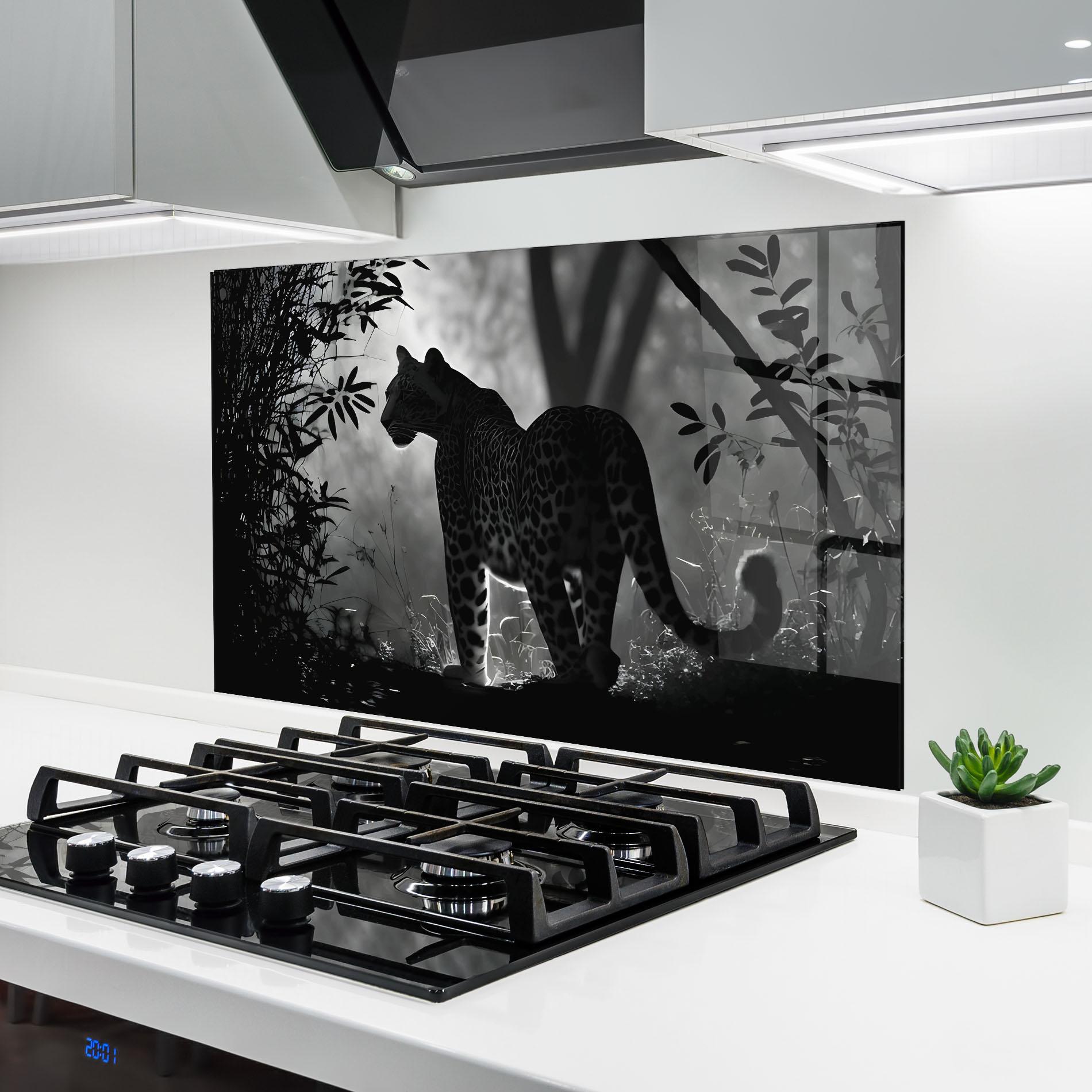 Küchenrückwand Glas Beautiful Grey Animal mockup 6
