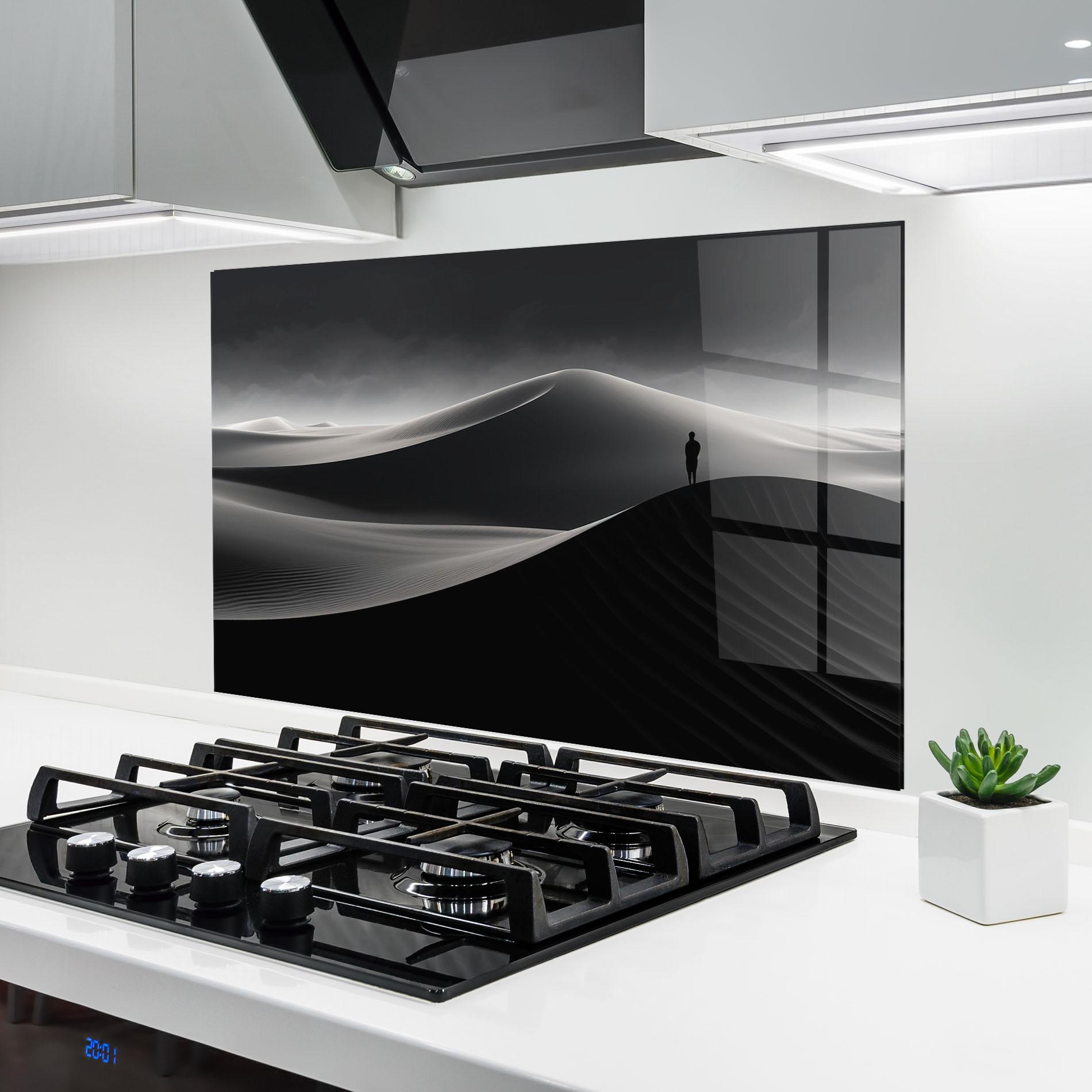 Küchenrückwand Glas Grey Dune mockup 6