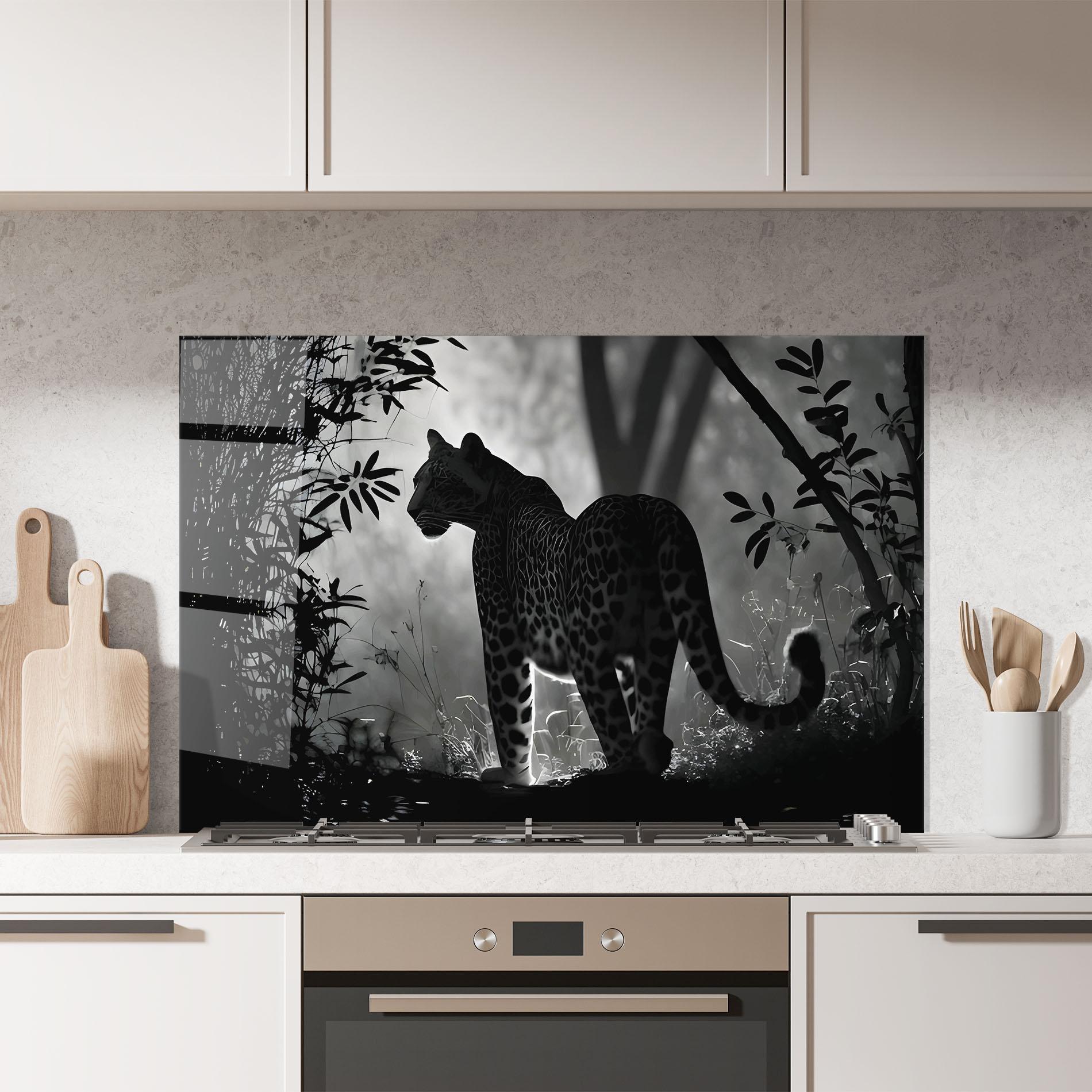 Küchenrückwand Glas Beautiful Grey Animal mockup 7