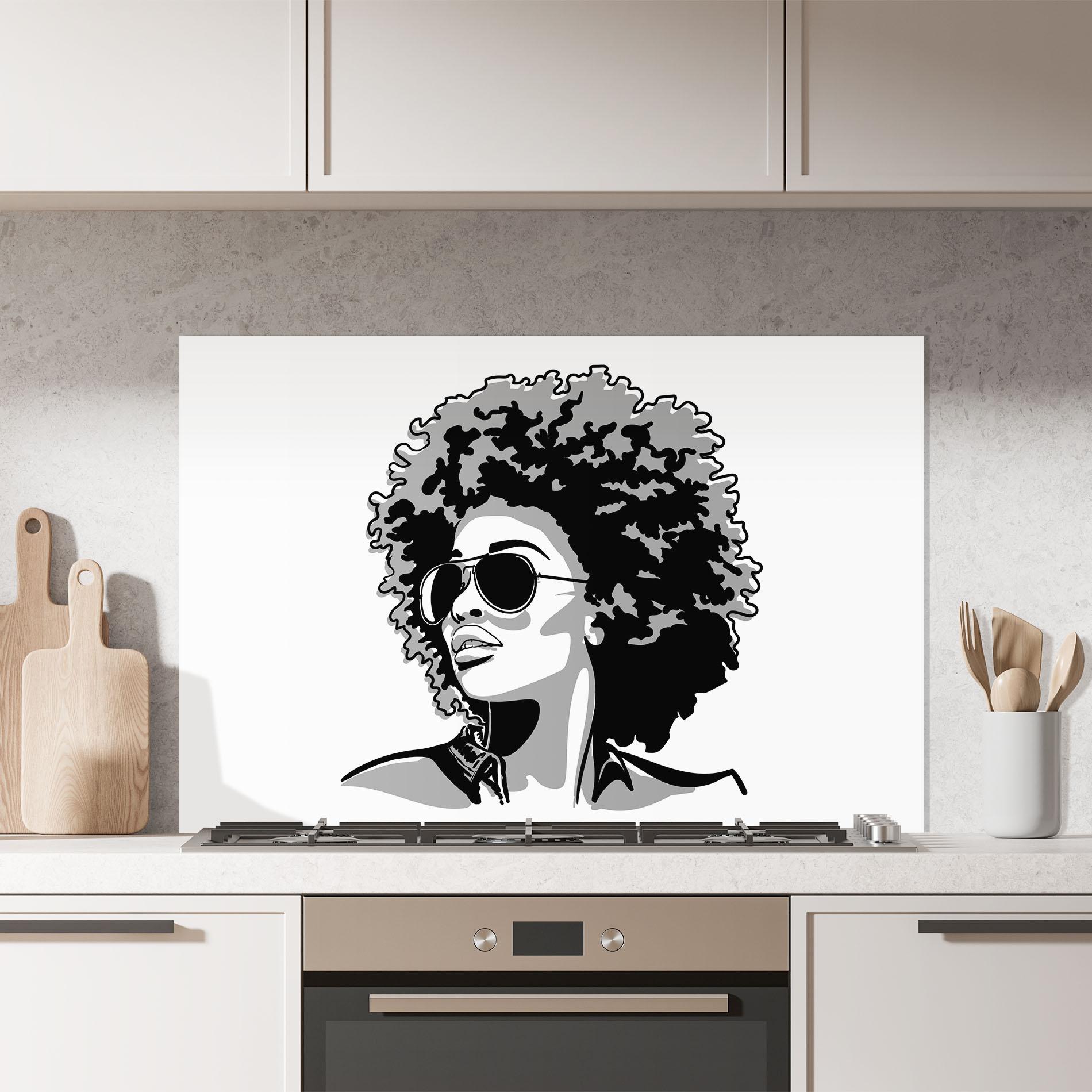 Küchenrückwand Glas Black Grasses mockup 7