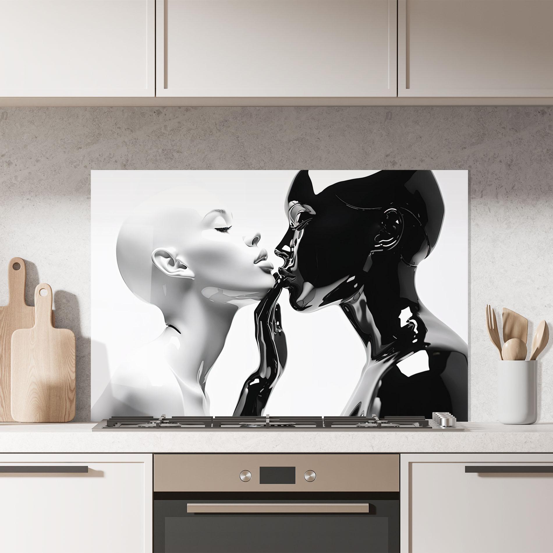 Küchenrückwand Glas Feminine Sculpture mockup 7
