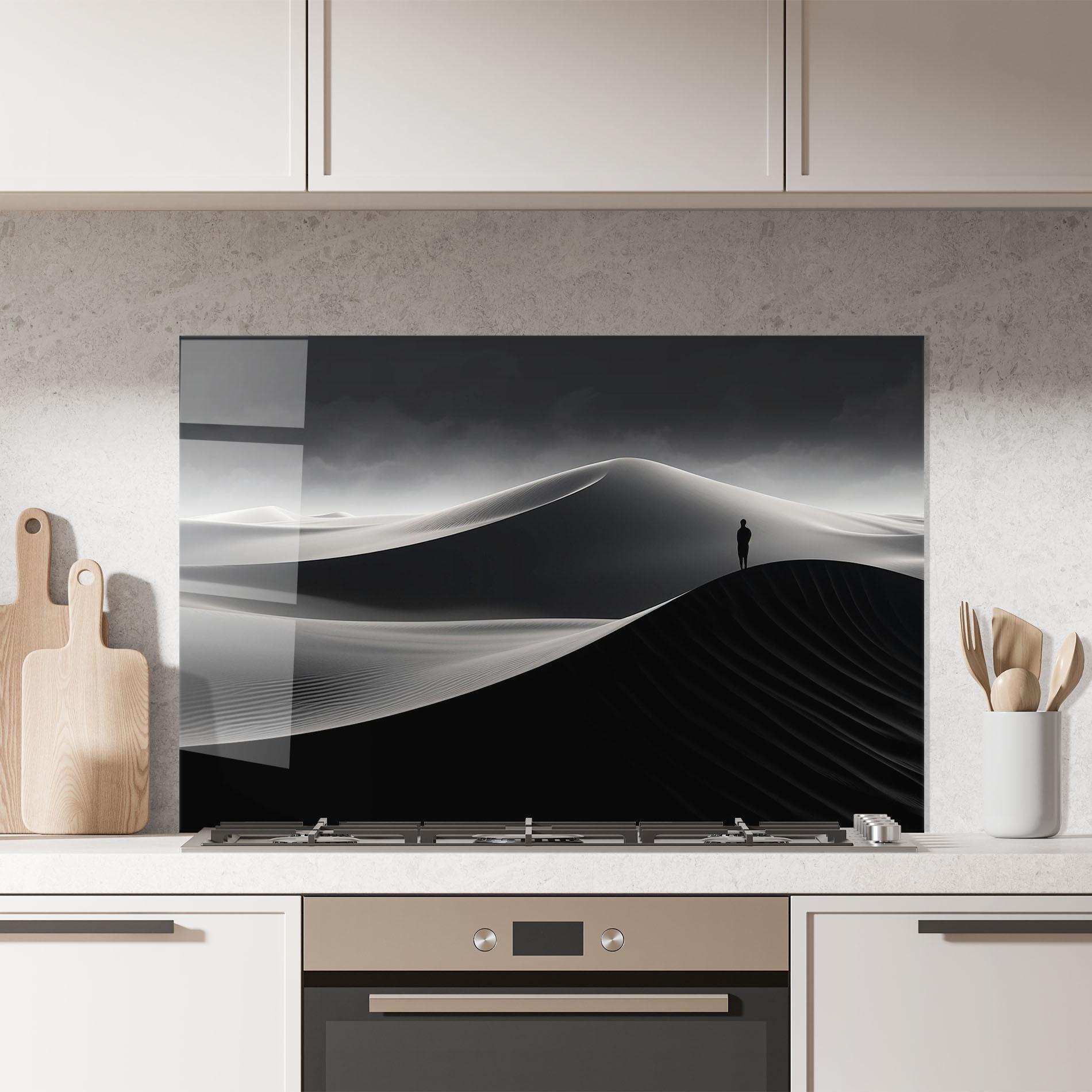 Küchenrückwand Glas Grey Dune mockup 7