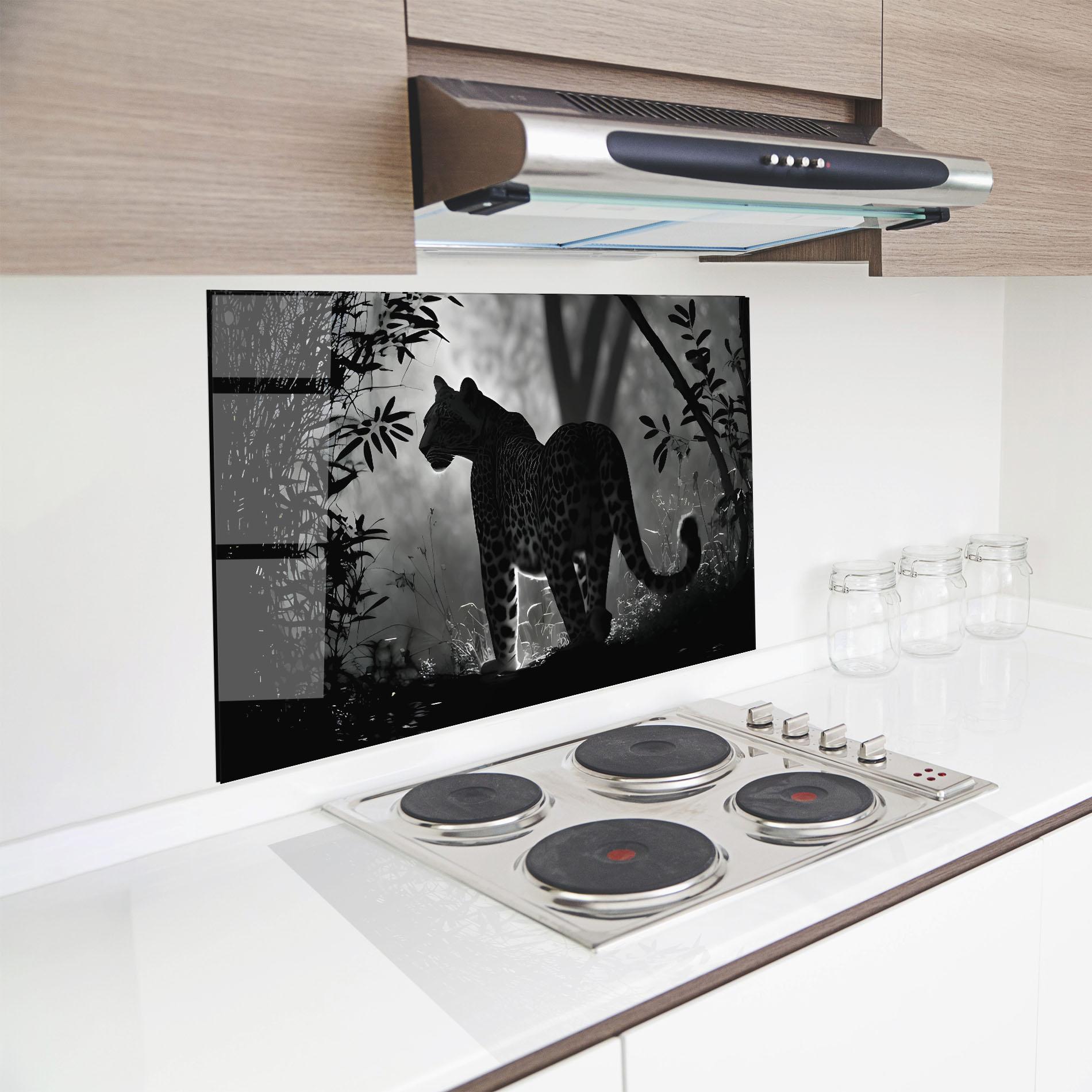 Küchenrückwand Glas Beautiful Grey Animal mockup 8