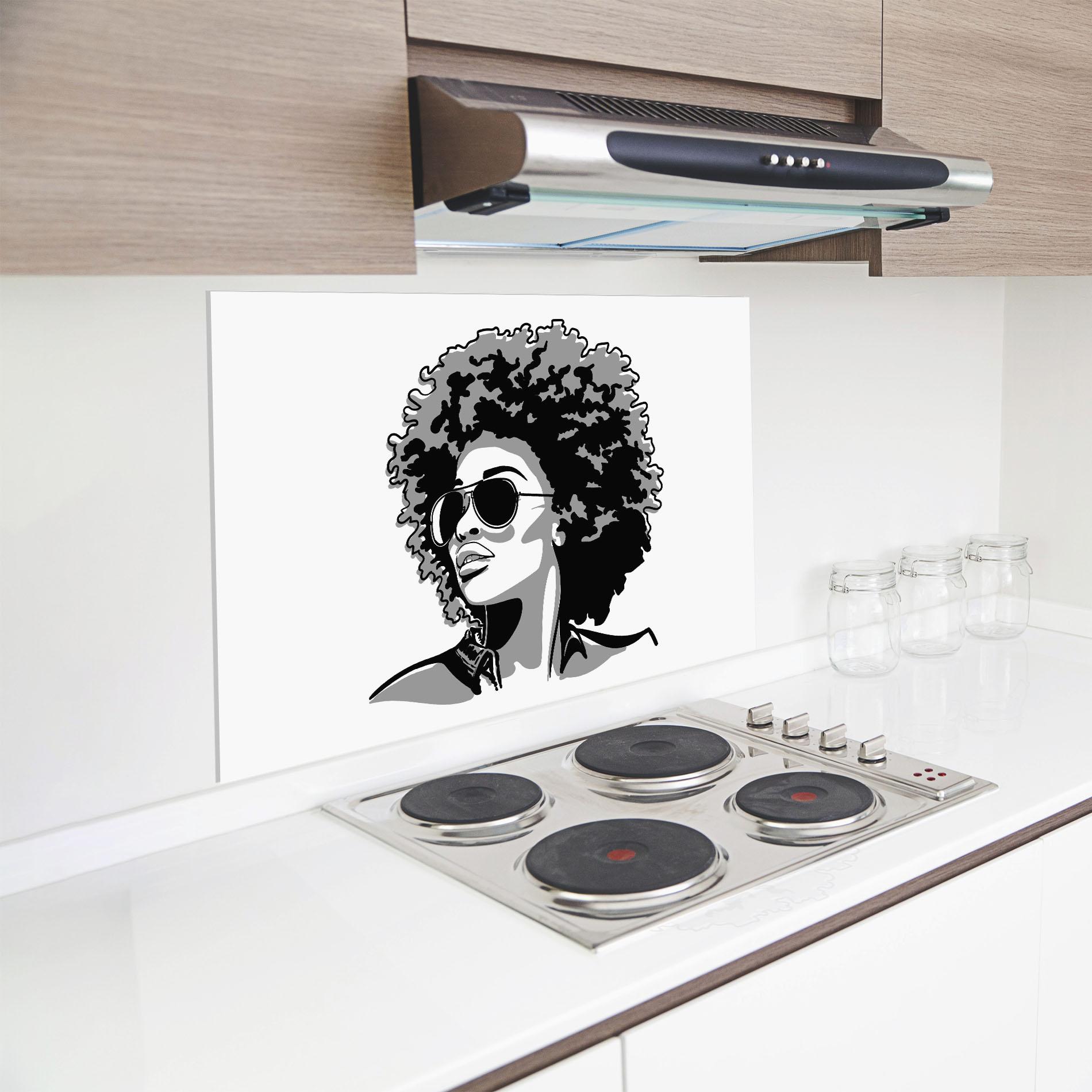 Küchenrückwand Glas Black Grasses mockup 8