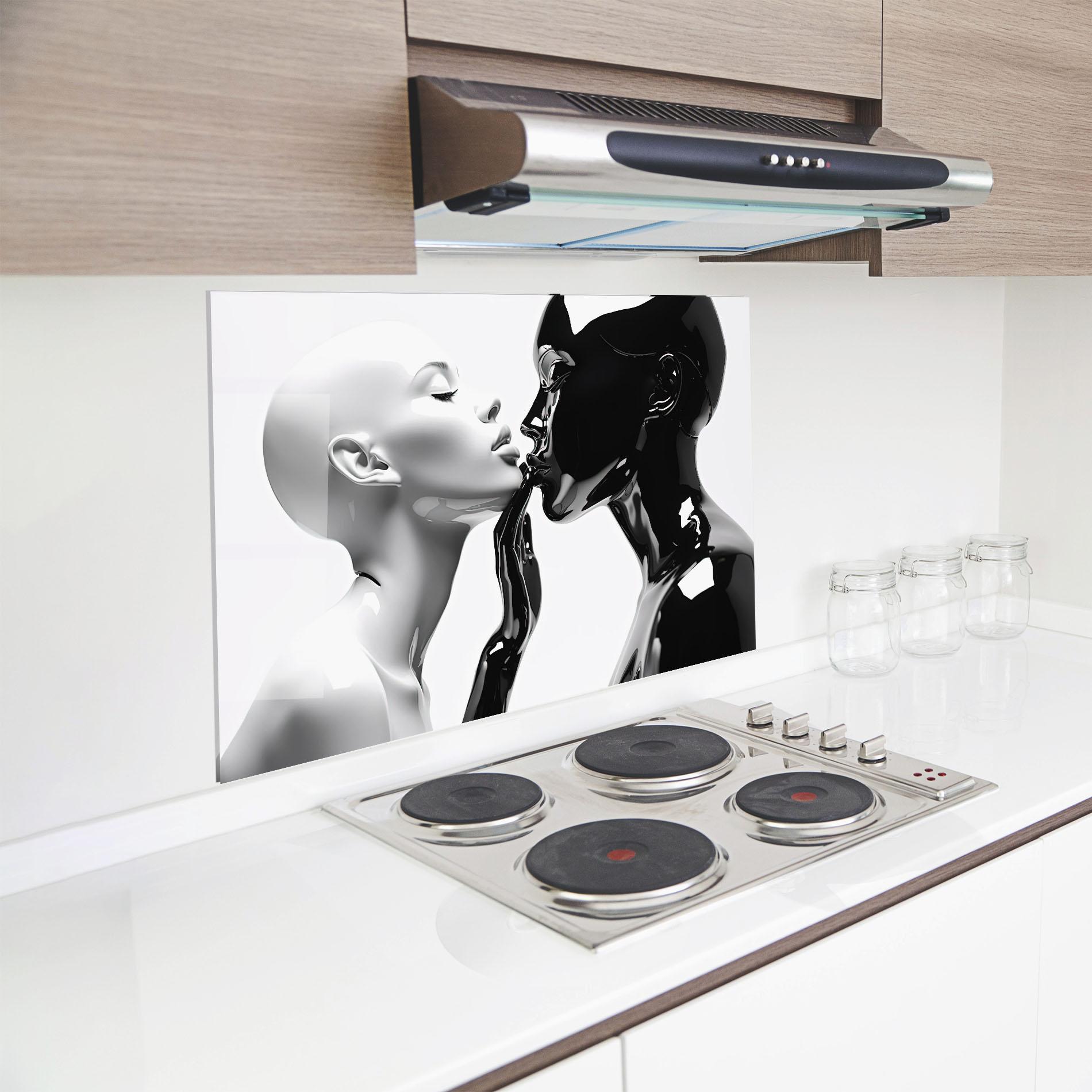 Küchenrückwand Glas Feminine Sculpture mockup 8