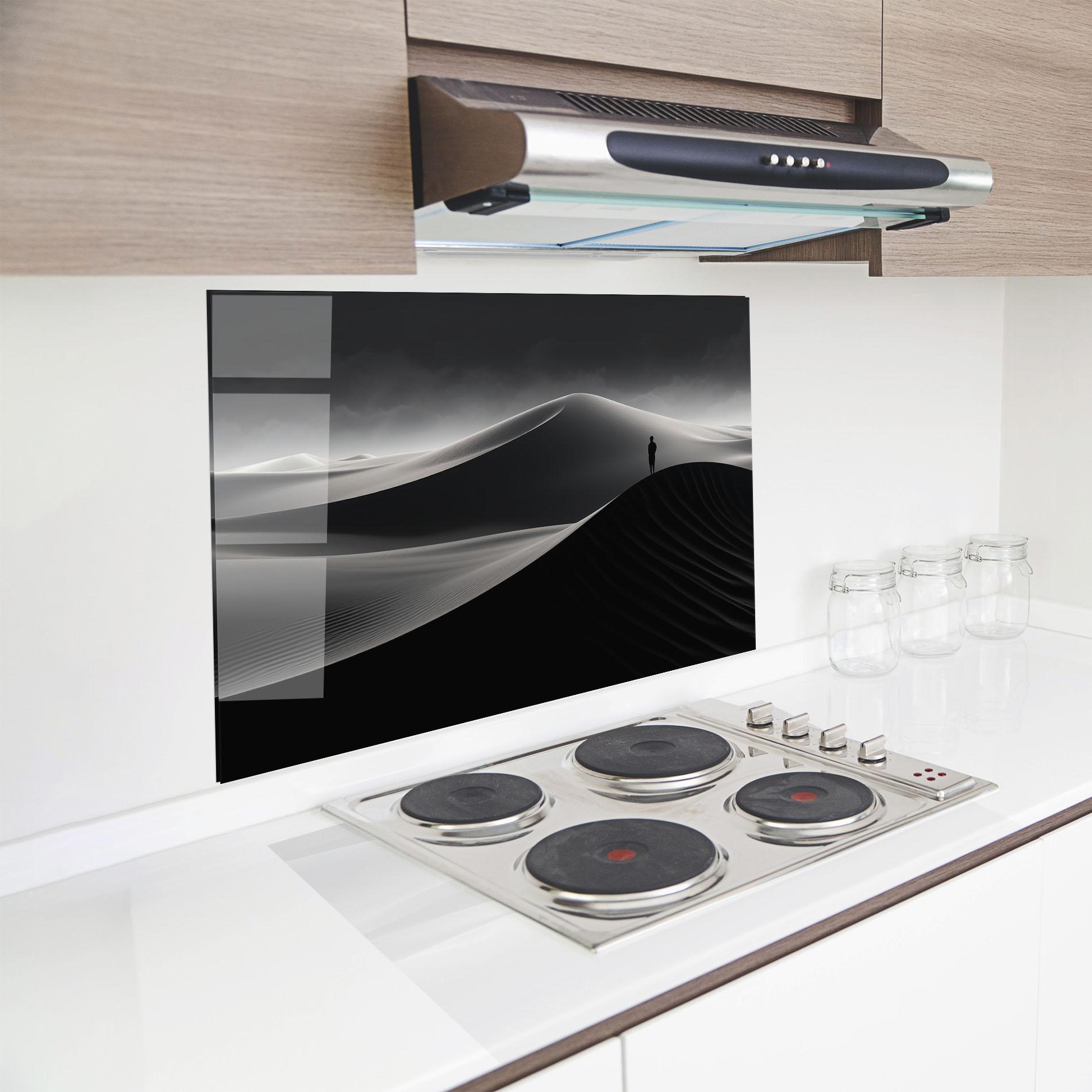 Küchenrückwand Glas Grey Dune mockup 8