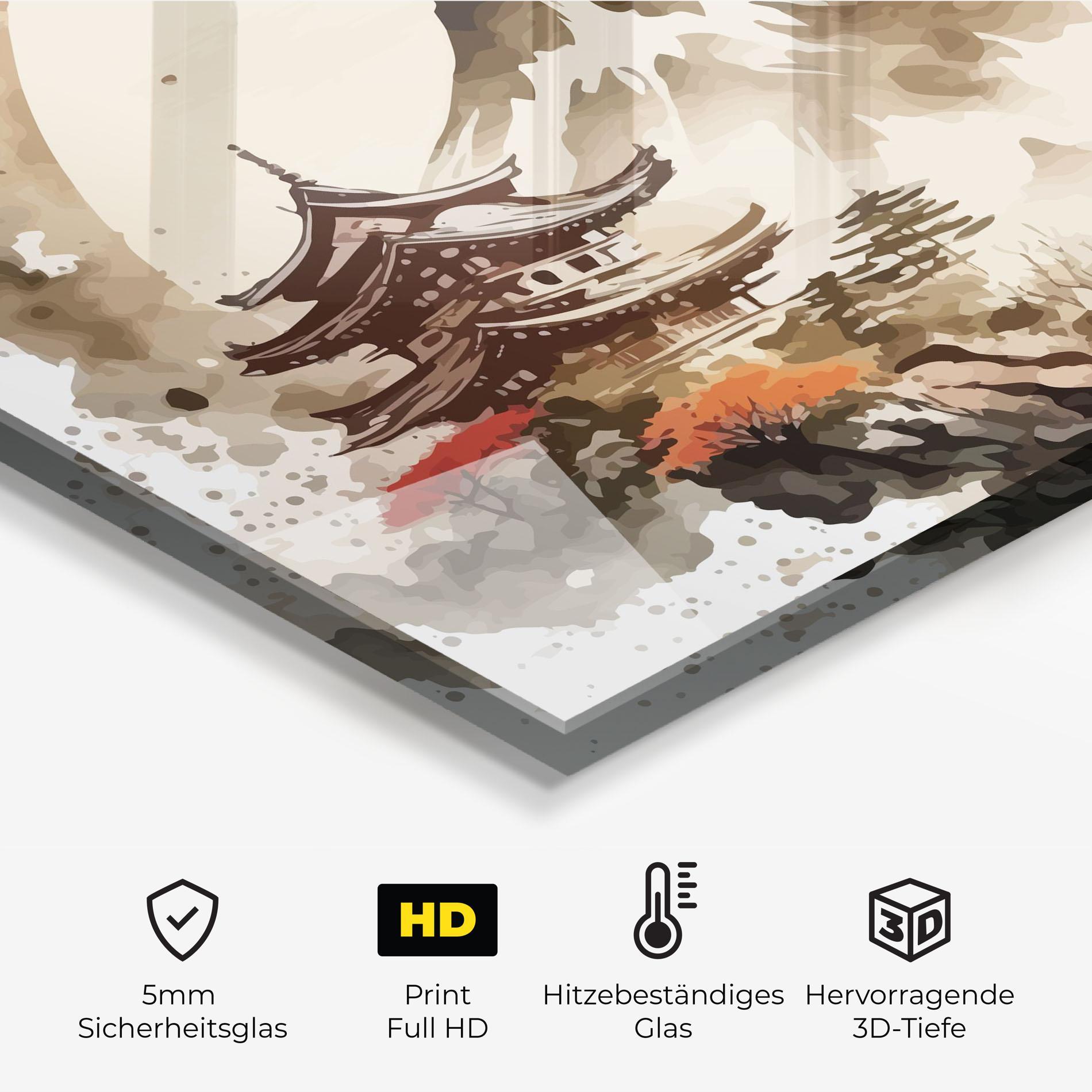 Küchenrückwand Glas Asiatic Blossom View mockup 2