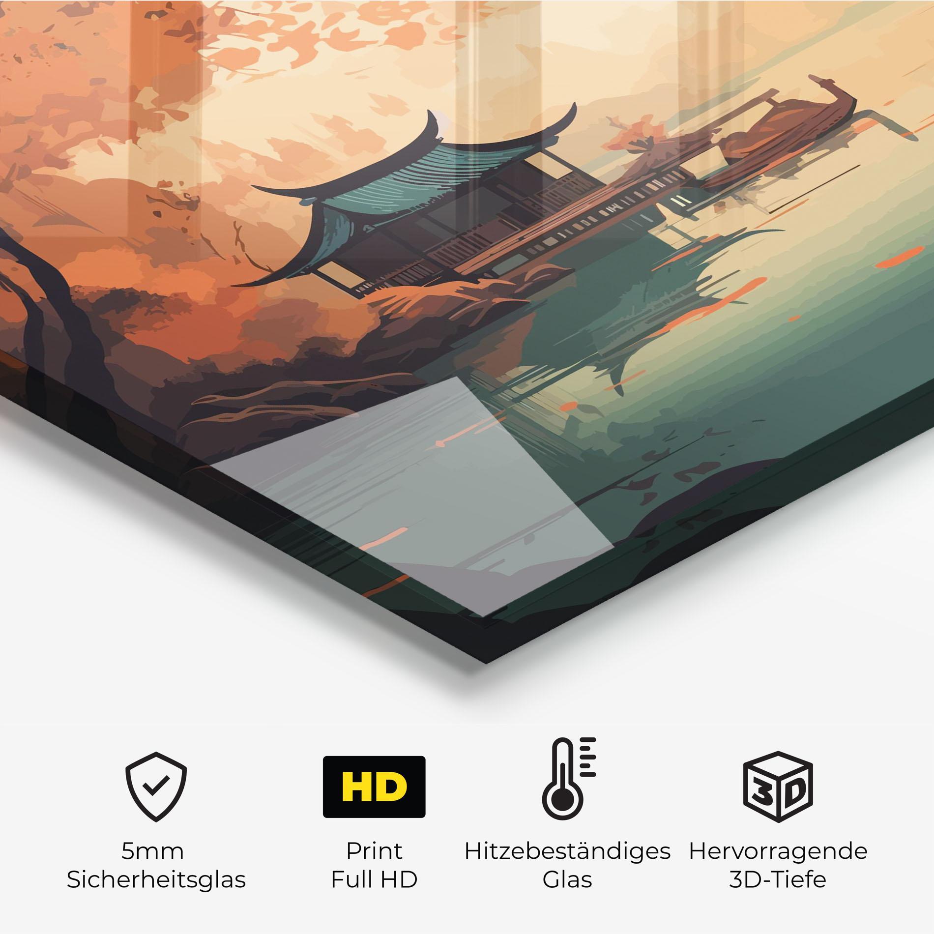 Küchenrückwand Glas Asiatic Lake mockup 2