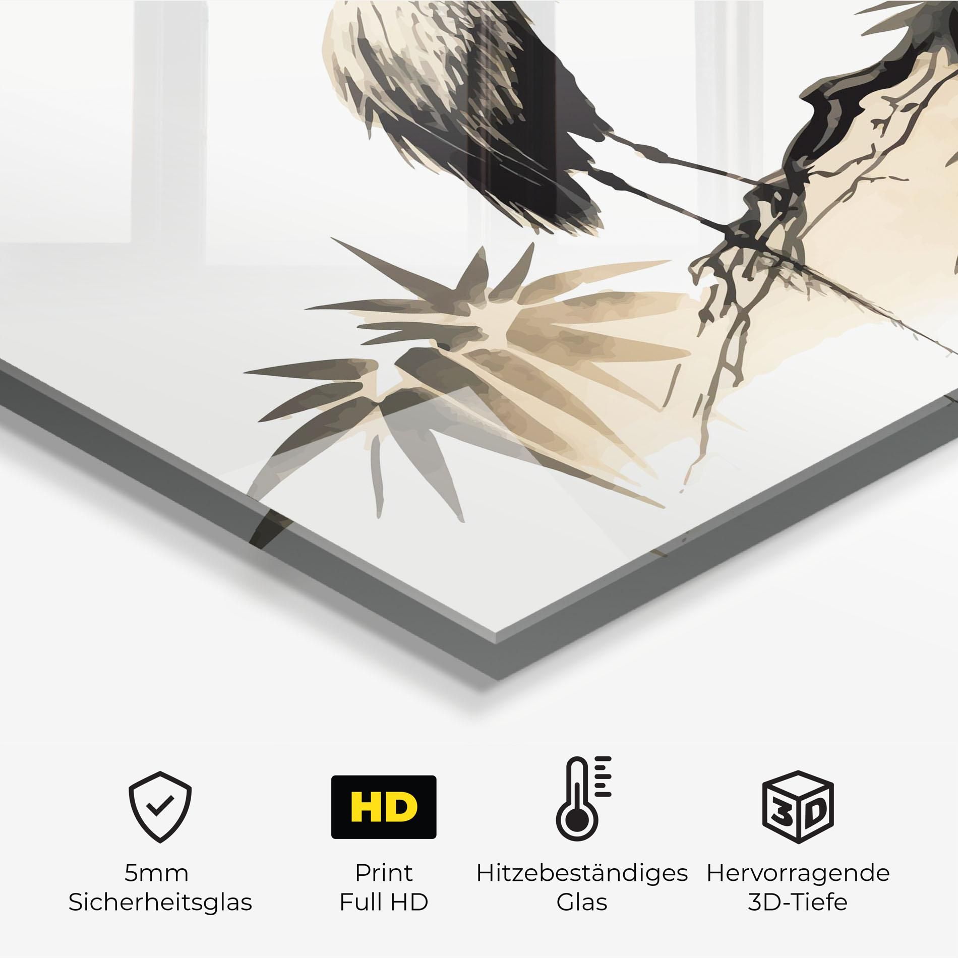 Black Cream Bird Art mockup 2