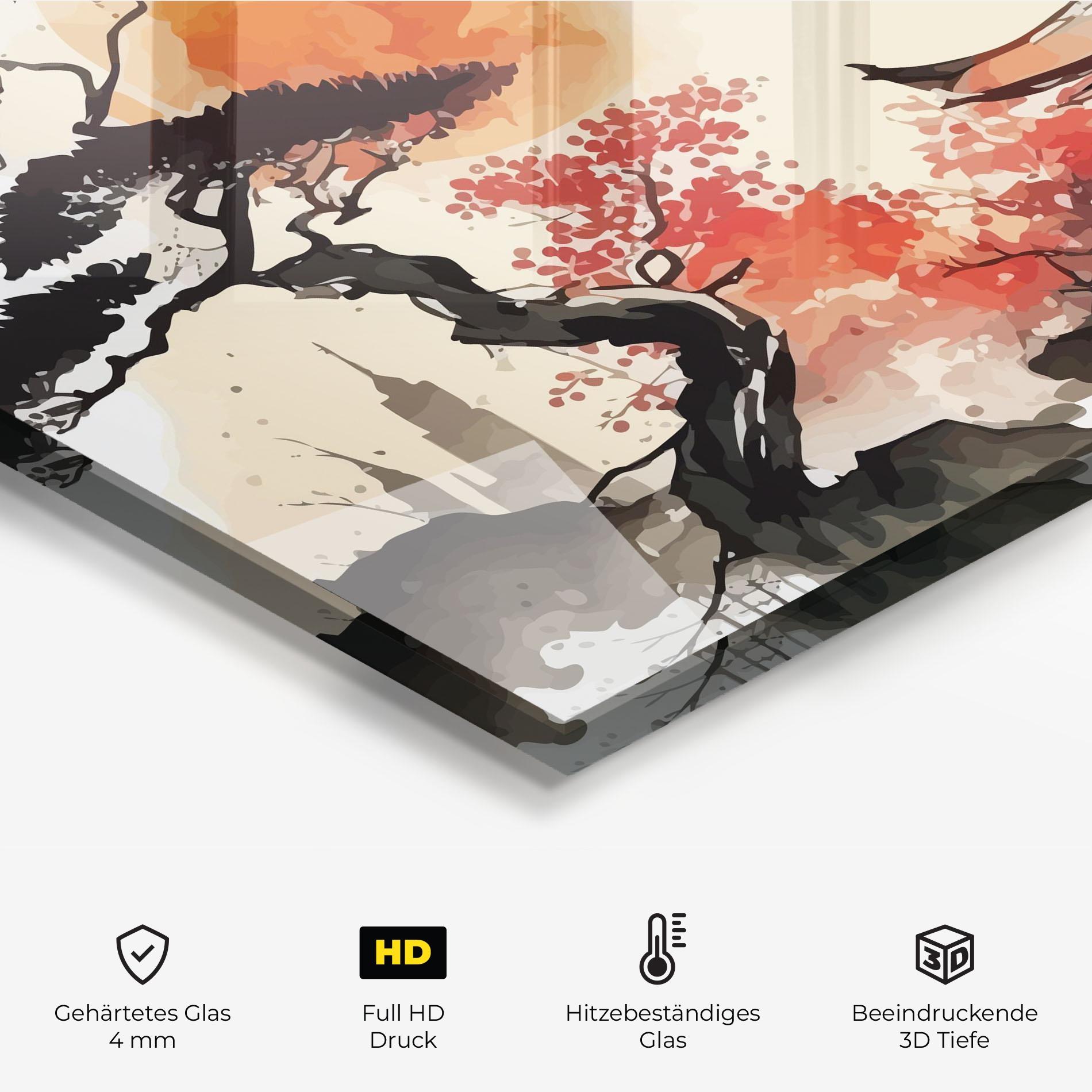 Küchenrückwand Glas Asiatic Beautiful View mockup 2