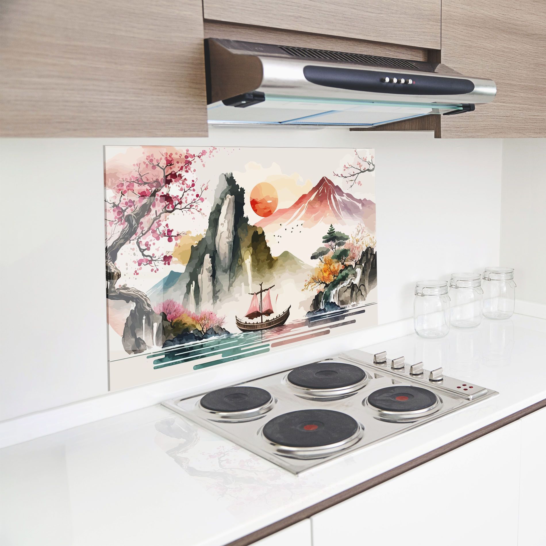 Asian Orange Sunset mockup 8