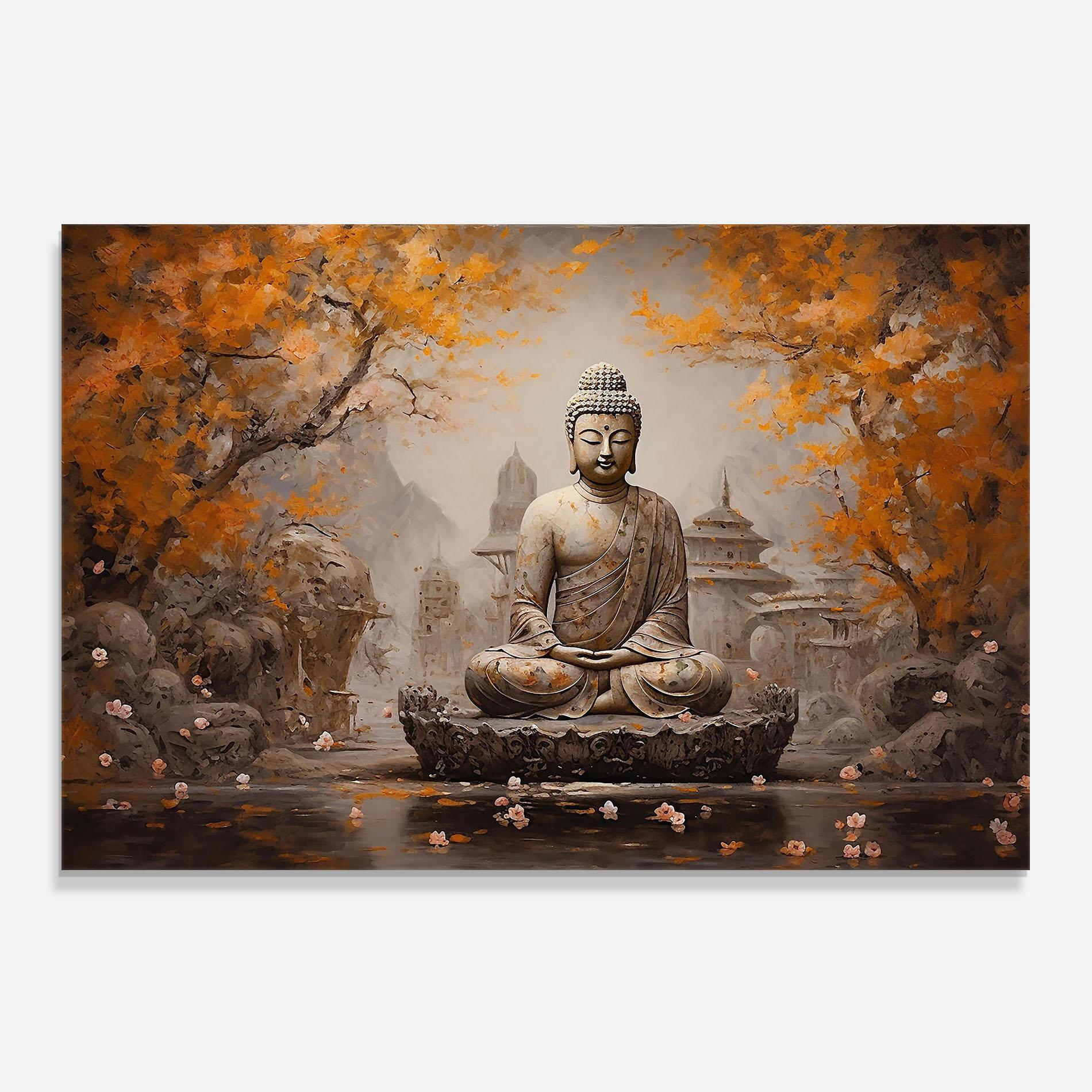 Küchenrückwand Glas Beautiful Buddha Art mockup 0