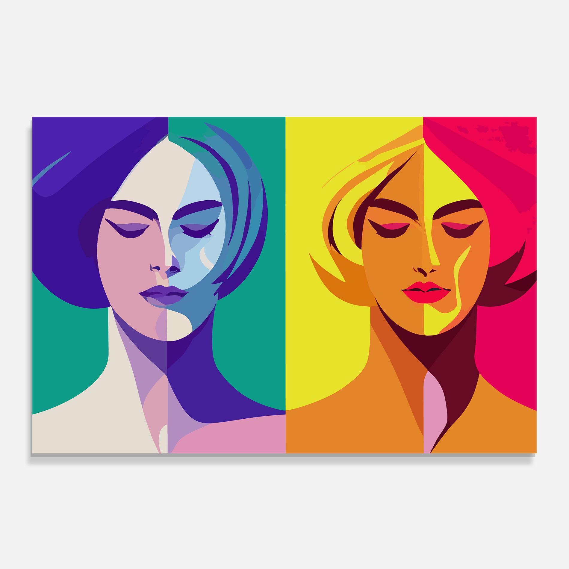 Küchenrückwand Glas Winter Summer Girl mockup 0