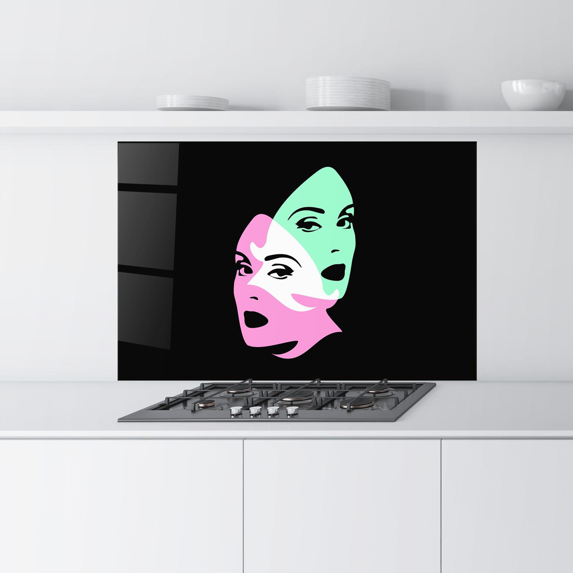 Küchenrückwand Glas Exposure Portrait mockup 9