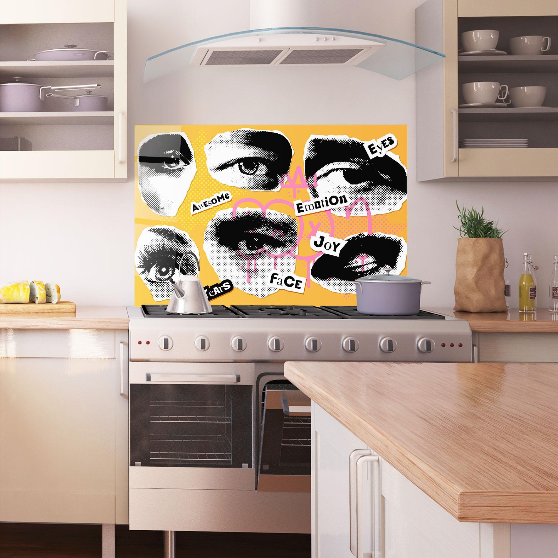 Küchenrückwand Glas Awesome Emotions mockup 1