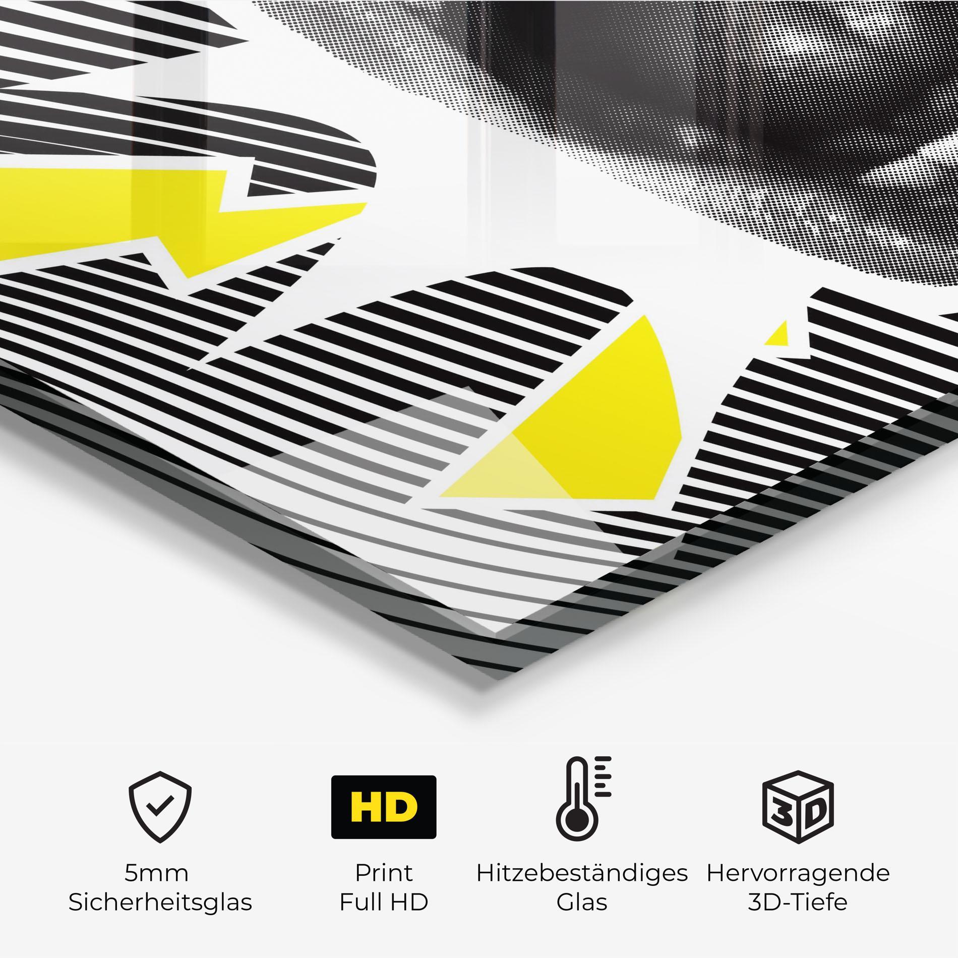 Küchenrückwand Glas Lightning Mouth mockup 2