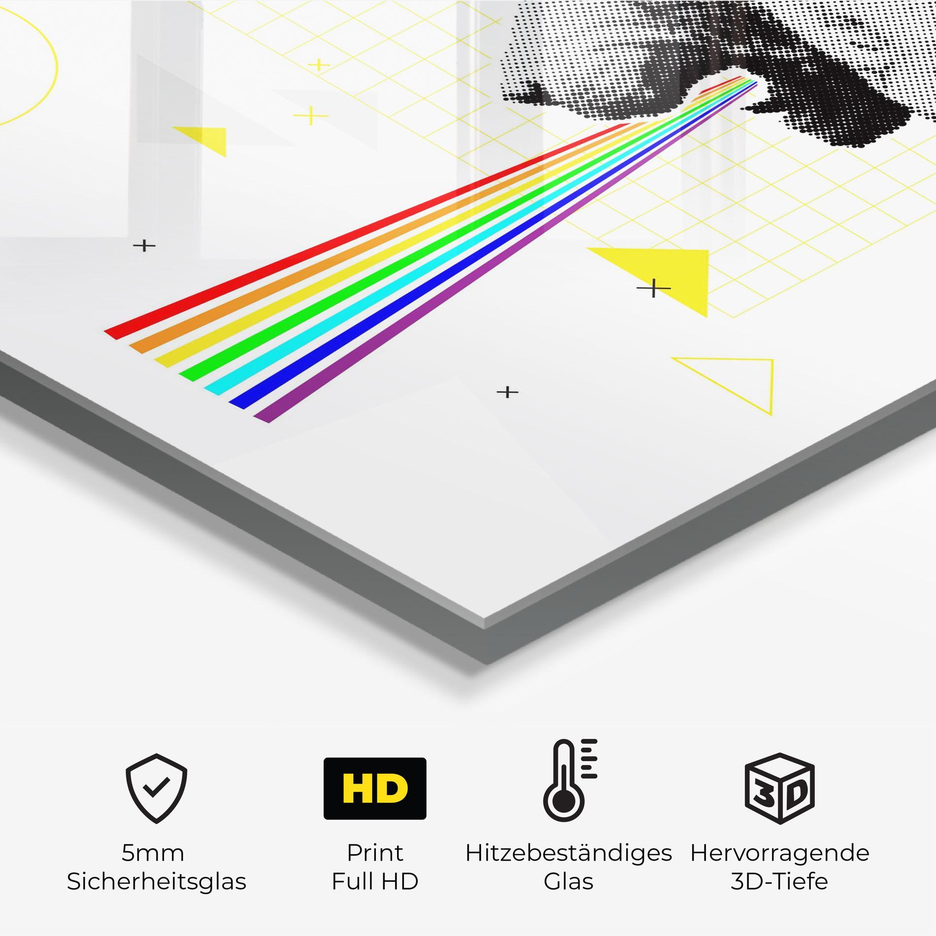 Küchenrückwand Glas Lion Collage mockup 2