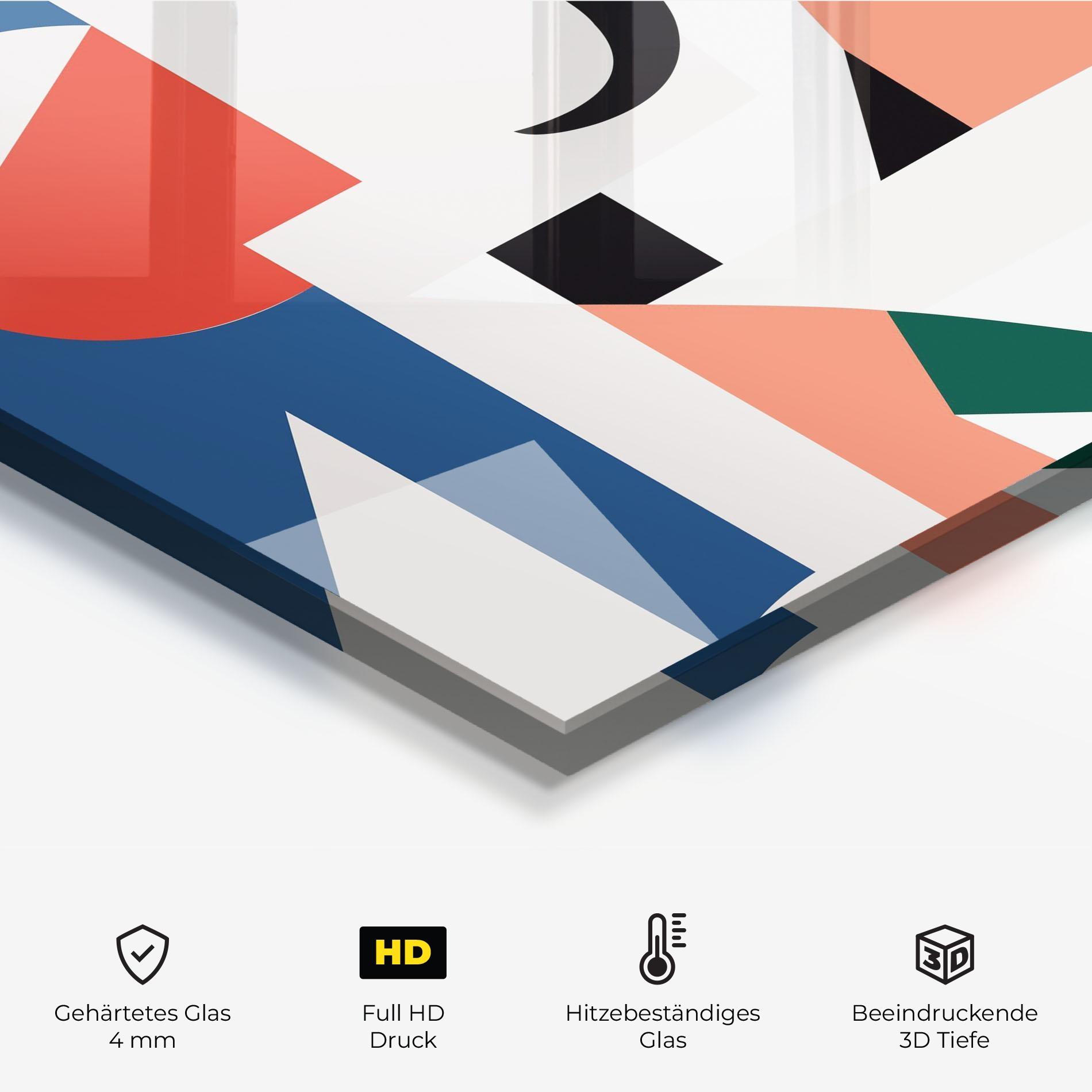 Küchenrückwand Glas Abstract Talk mockup 2