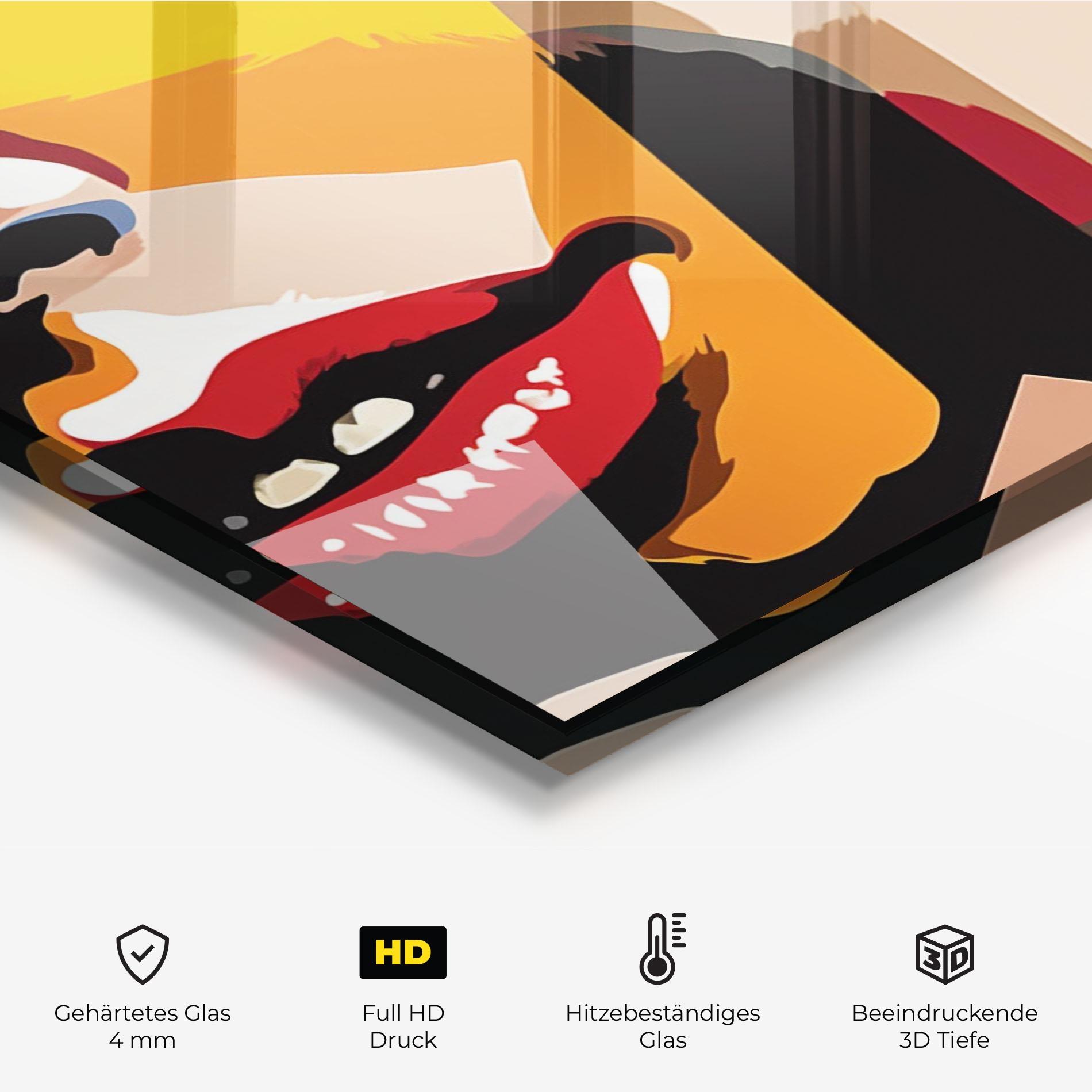 Küchenrückwand Glas Beauty Woman Art mockup 2