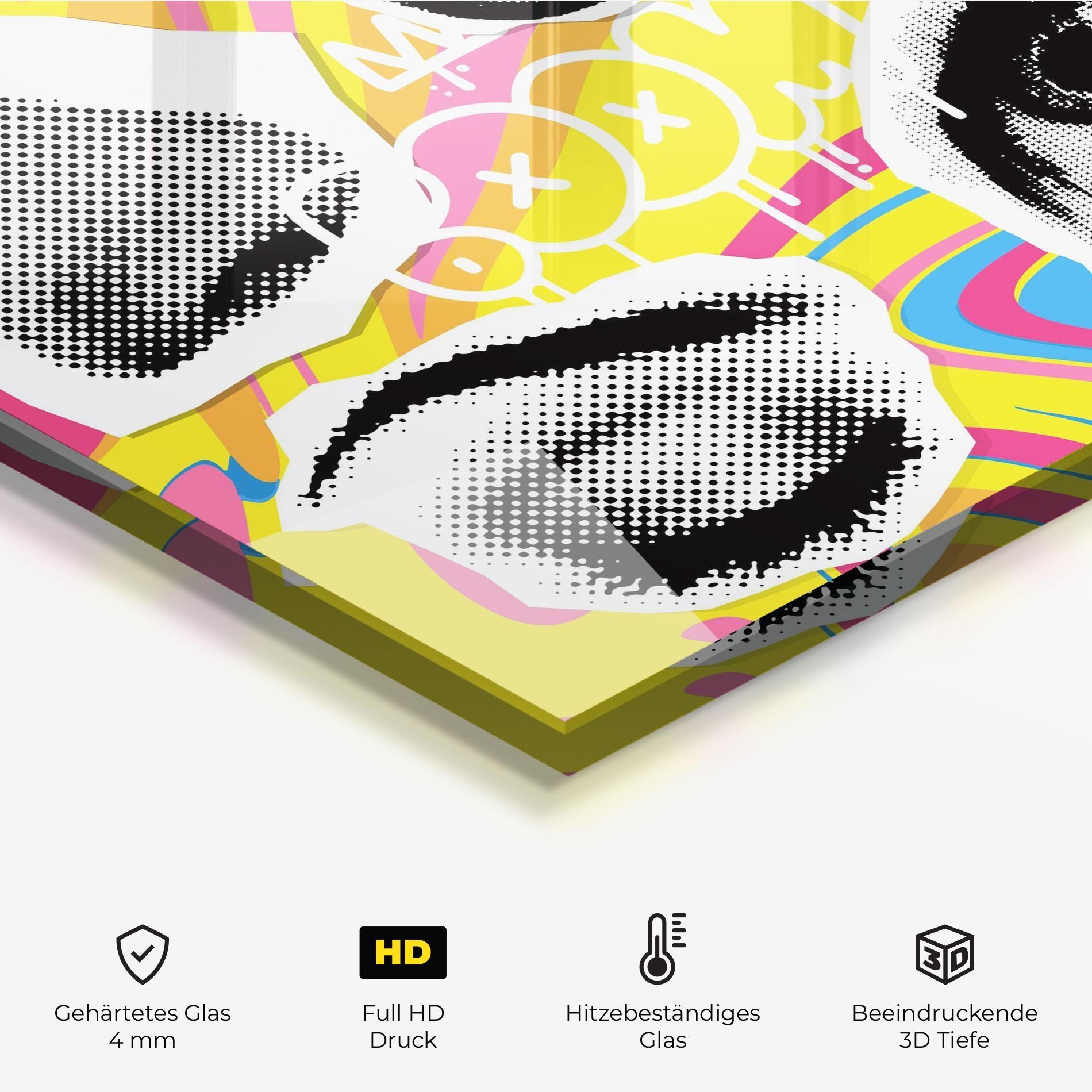 Küchenrückwand Glas Boom 90s mockup 2