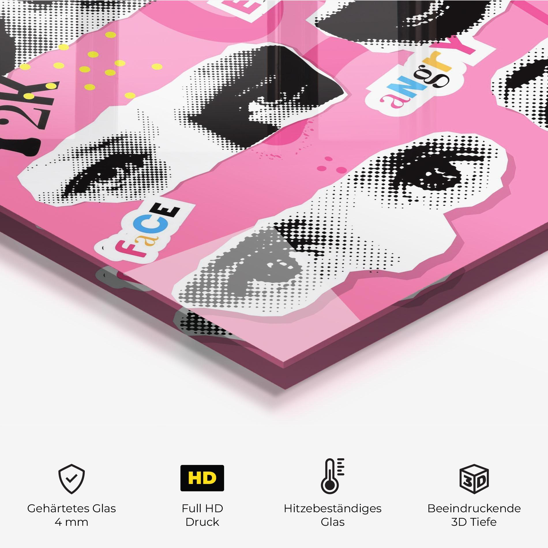 Küchenrückwand Glas Eye Type mockup 2