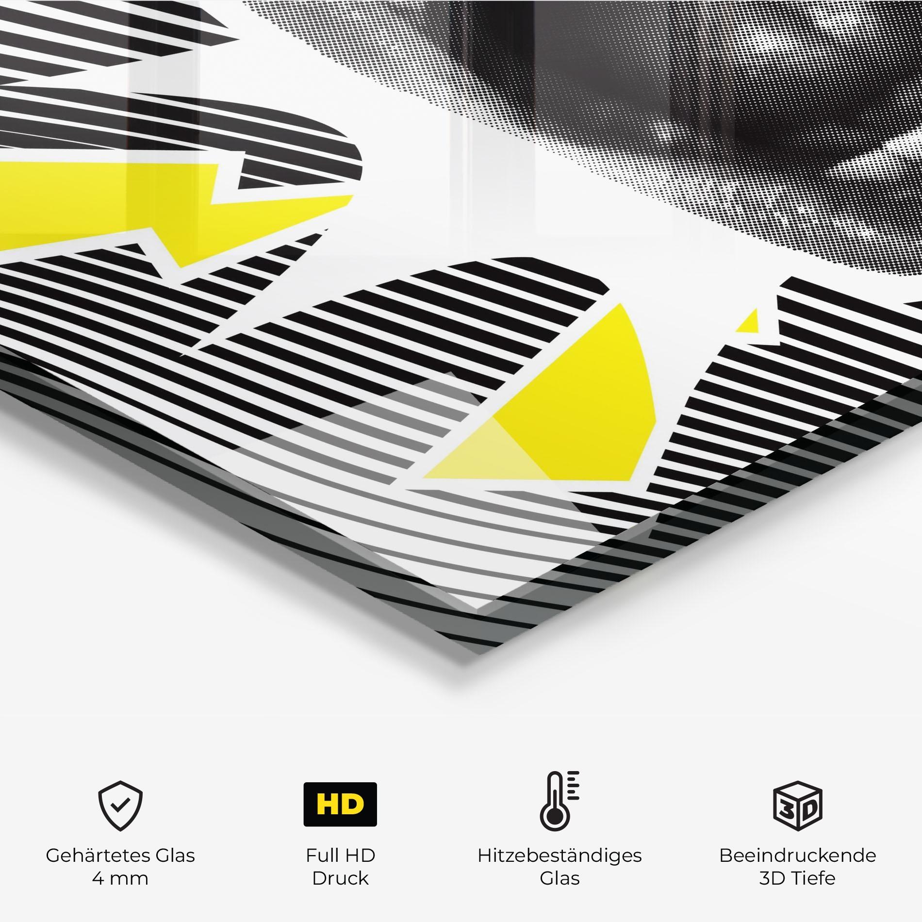 Küchenrückwand Glas Lightning Mouth mockup 2