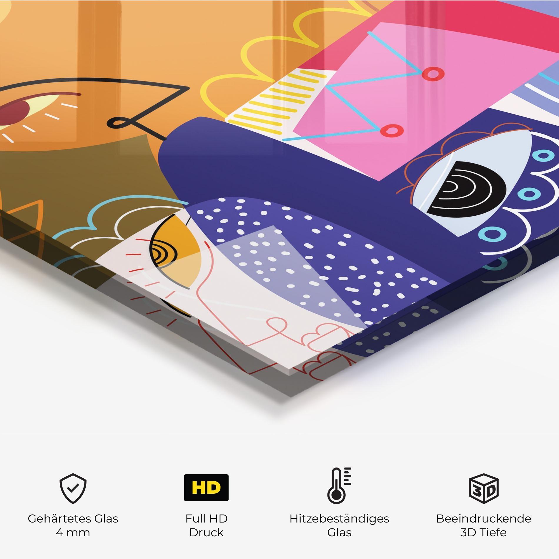 Küchenrückwand Glas Line Eye Family mockup 2