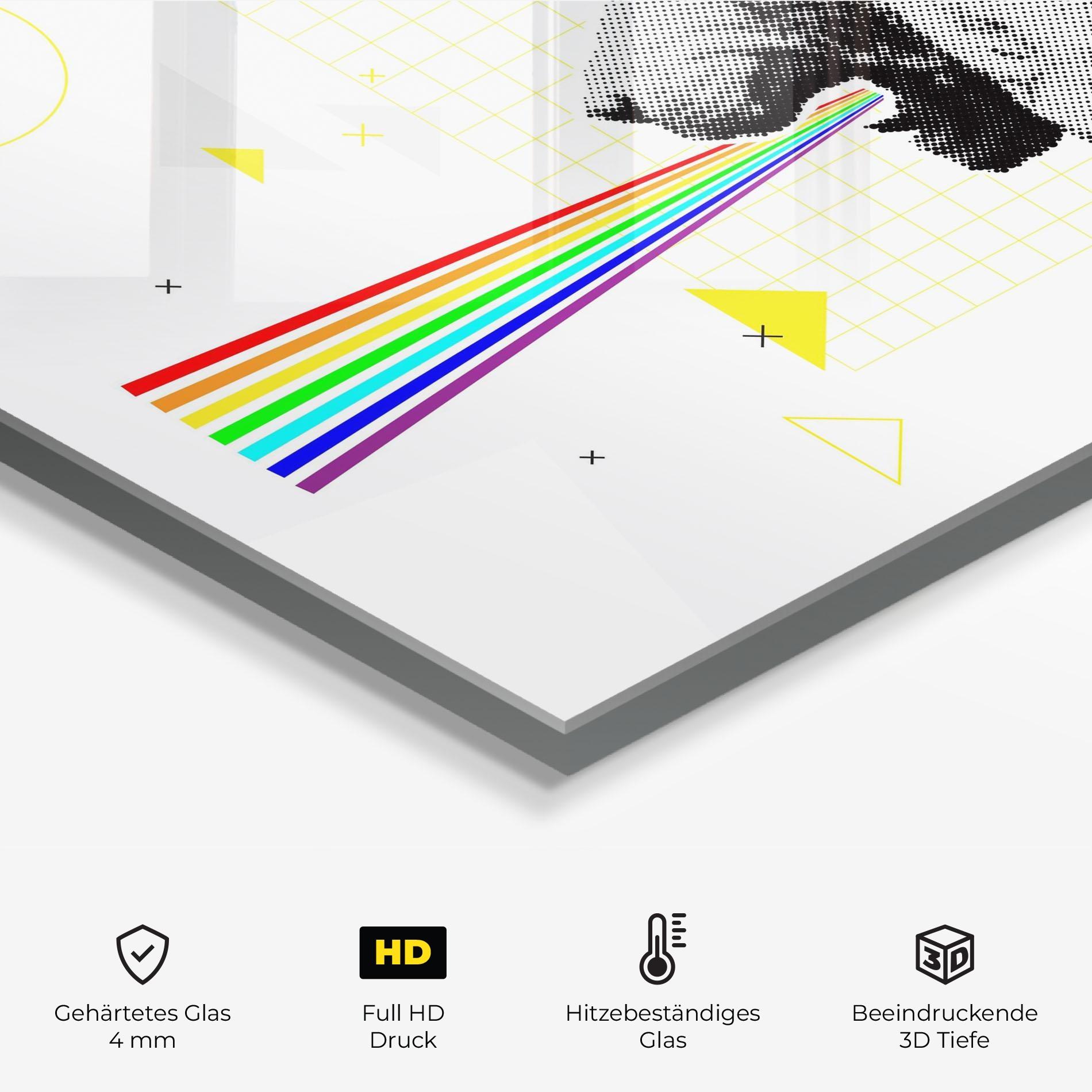 Küchenrückwand Glas Lion Collage mockup 2