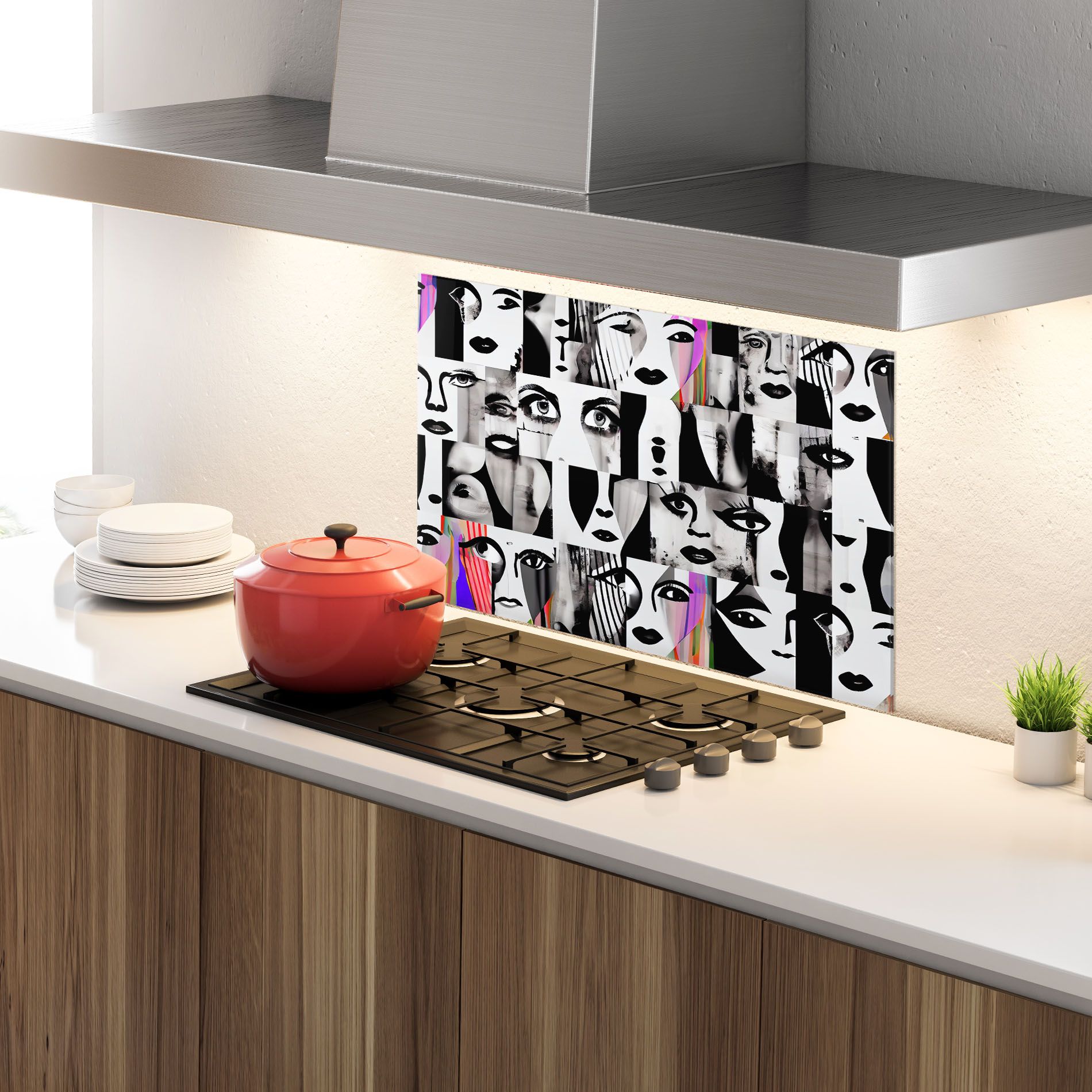 Black White Face mockup 4