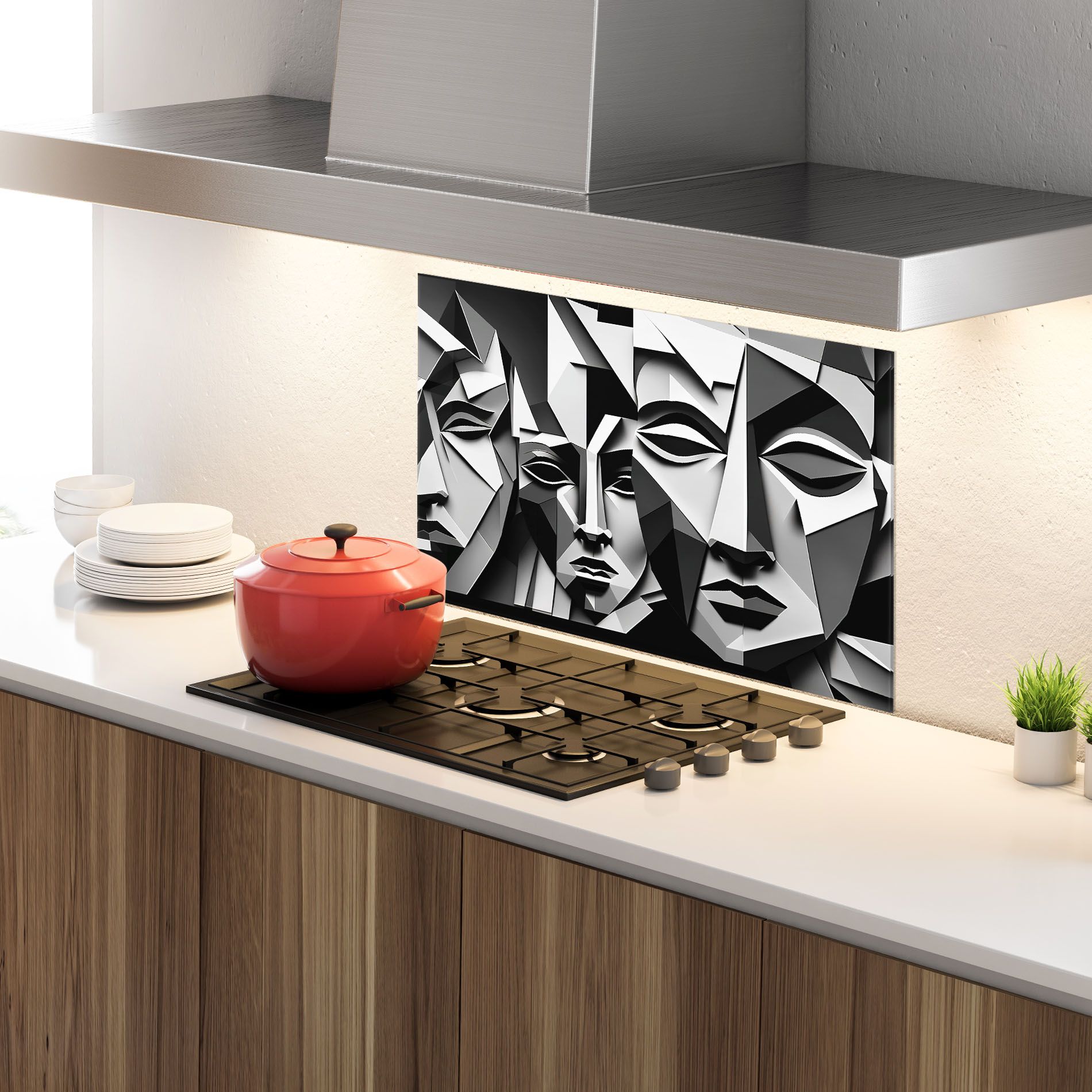 Grey Faces Collage mockup 4