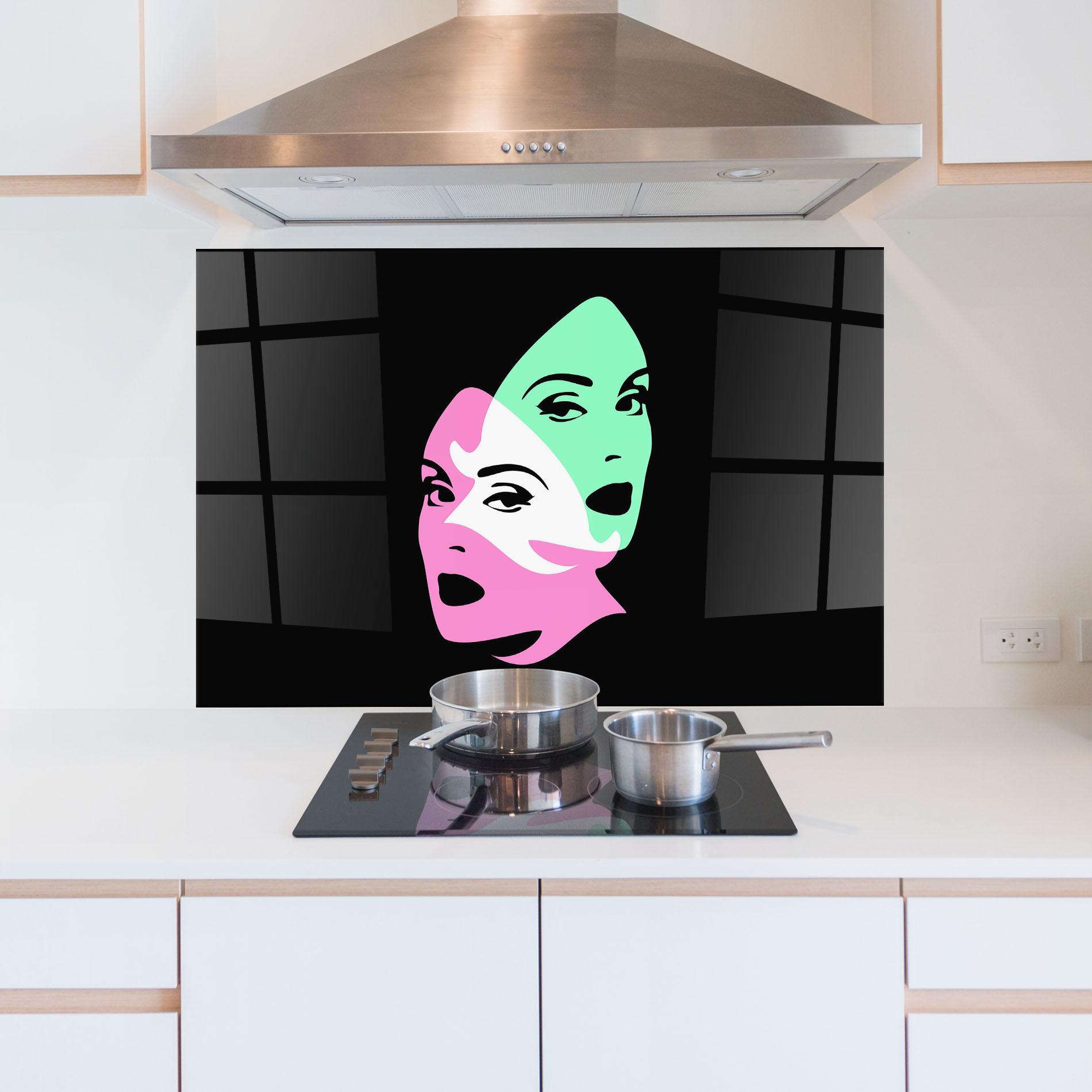 Küchenrückwand Glas Exposure Portrait mockup 5