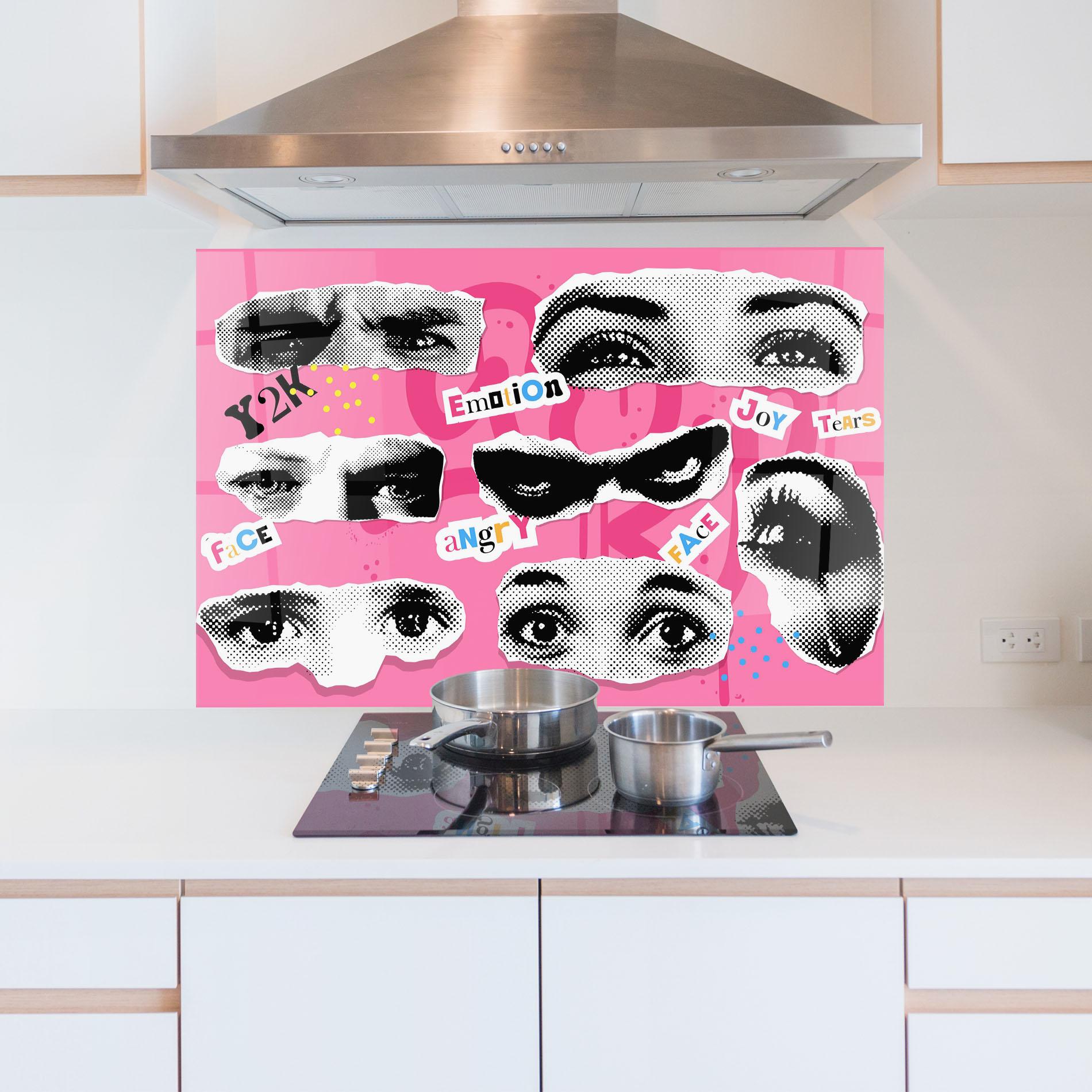 Küchenrückwand Glas Eye Type mockup 5