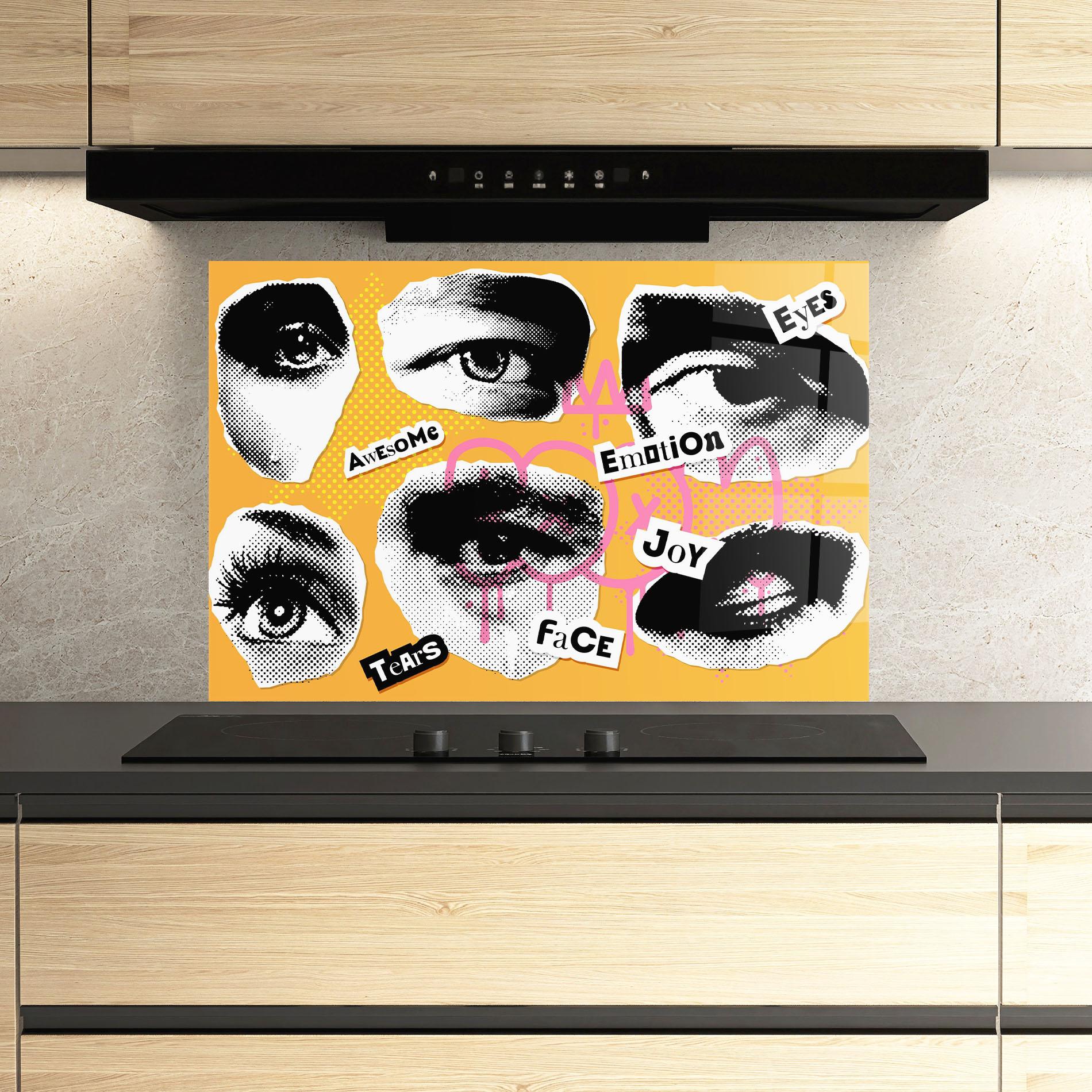 Küchenrückwand Glas Awesome Emotions mockup 3