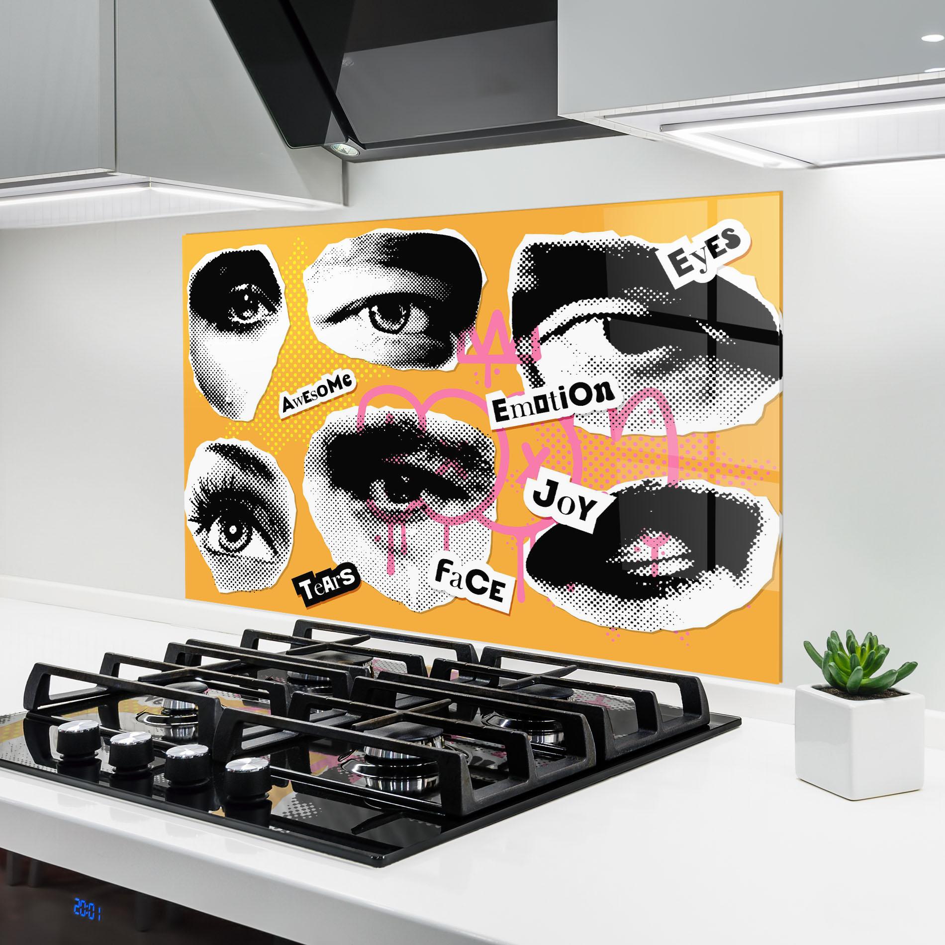 Küchenrückwand Glas Awesome Emotions mockup 6