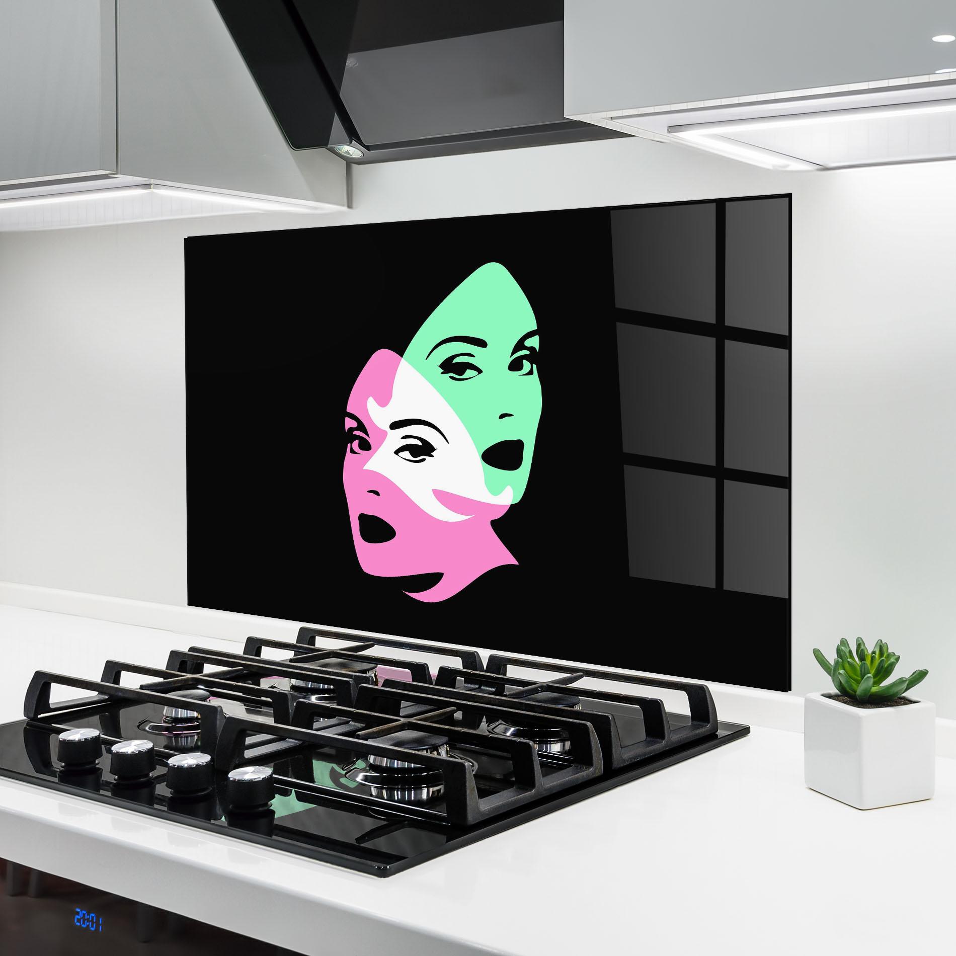 Küchenrückwand Glas Exposure Portrait mockup 6