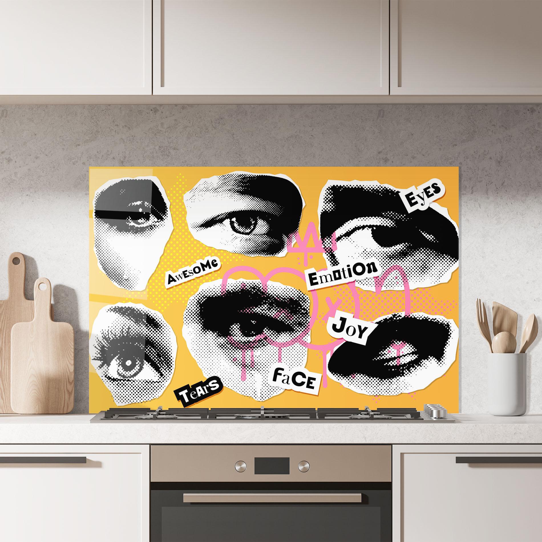 Küchenrückwand Glas Awesome Emotions mockup 7