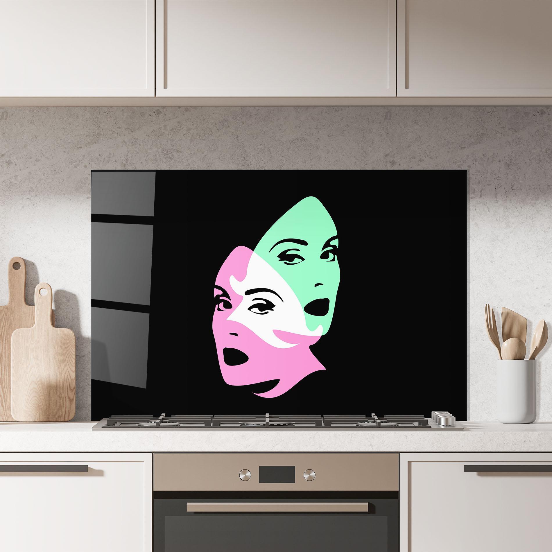 Küchenrückwand Glas Exposure Portrait mockup 7