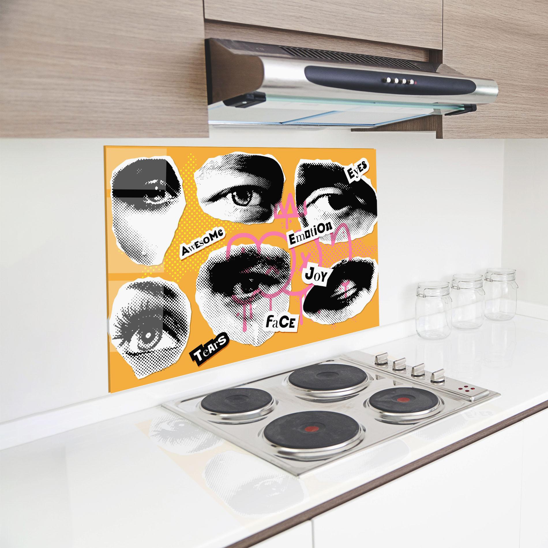 Küchenrückwand Glas Awesome Emotions mockup 8