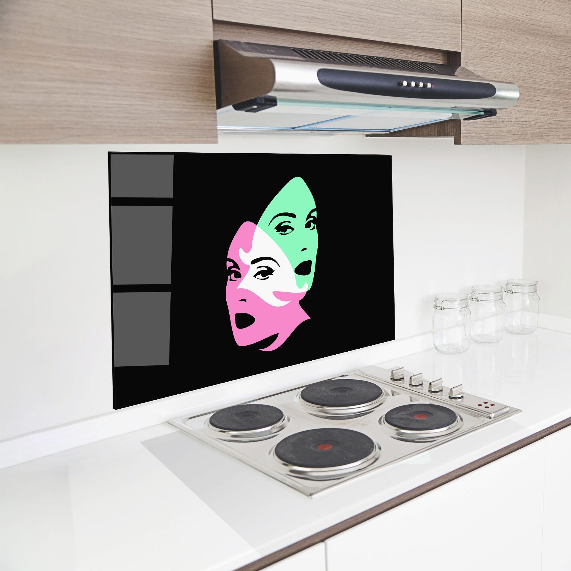 Küchenrückwand Glas Exposure Portrait mockup 8