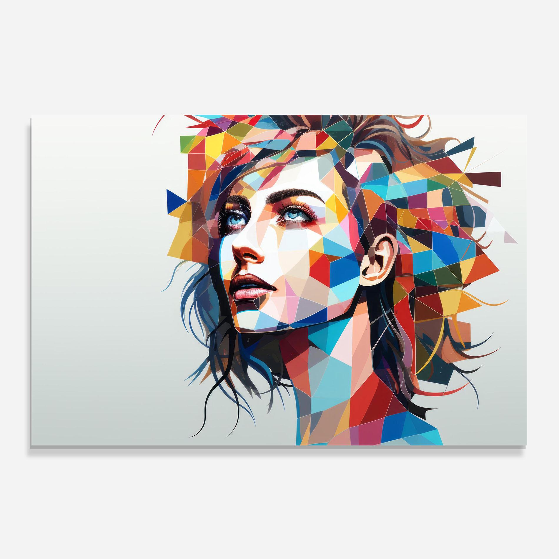 Küchenrückwand Glas Geometric Shapes Hair mockup 0