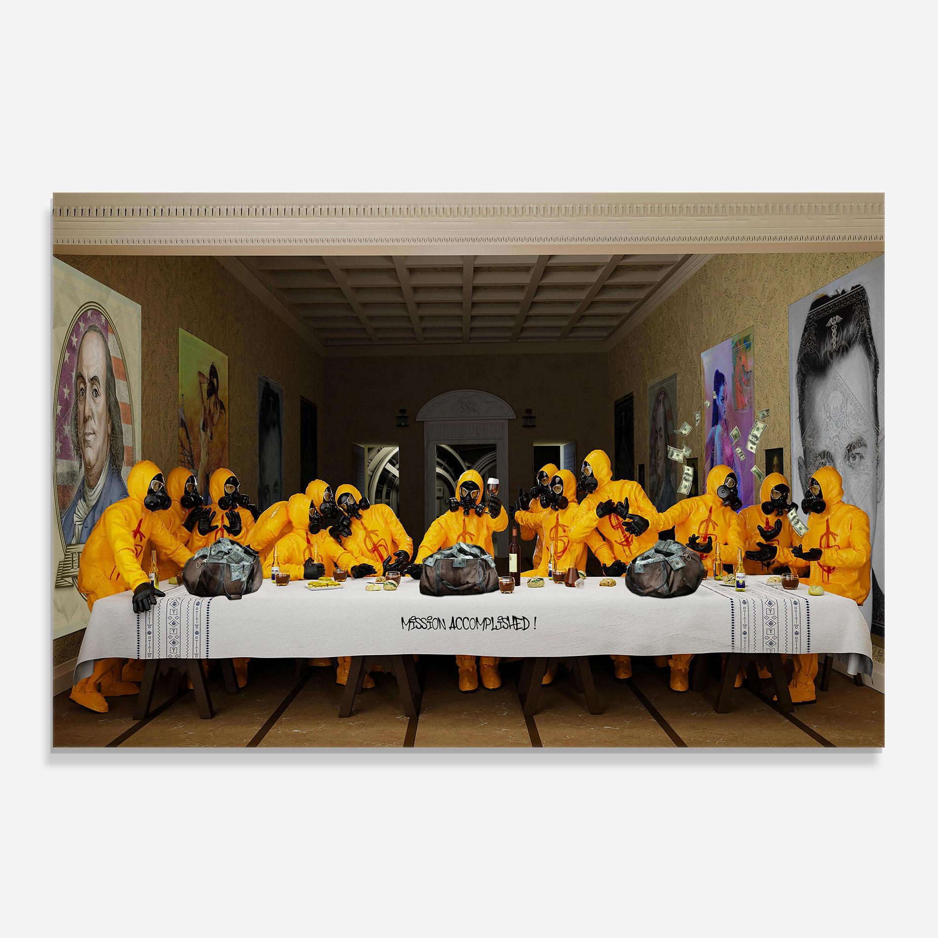 Küchenrückwand Glas Mission Accomplished mockup 0