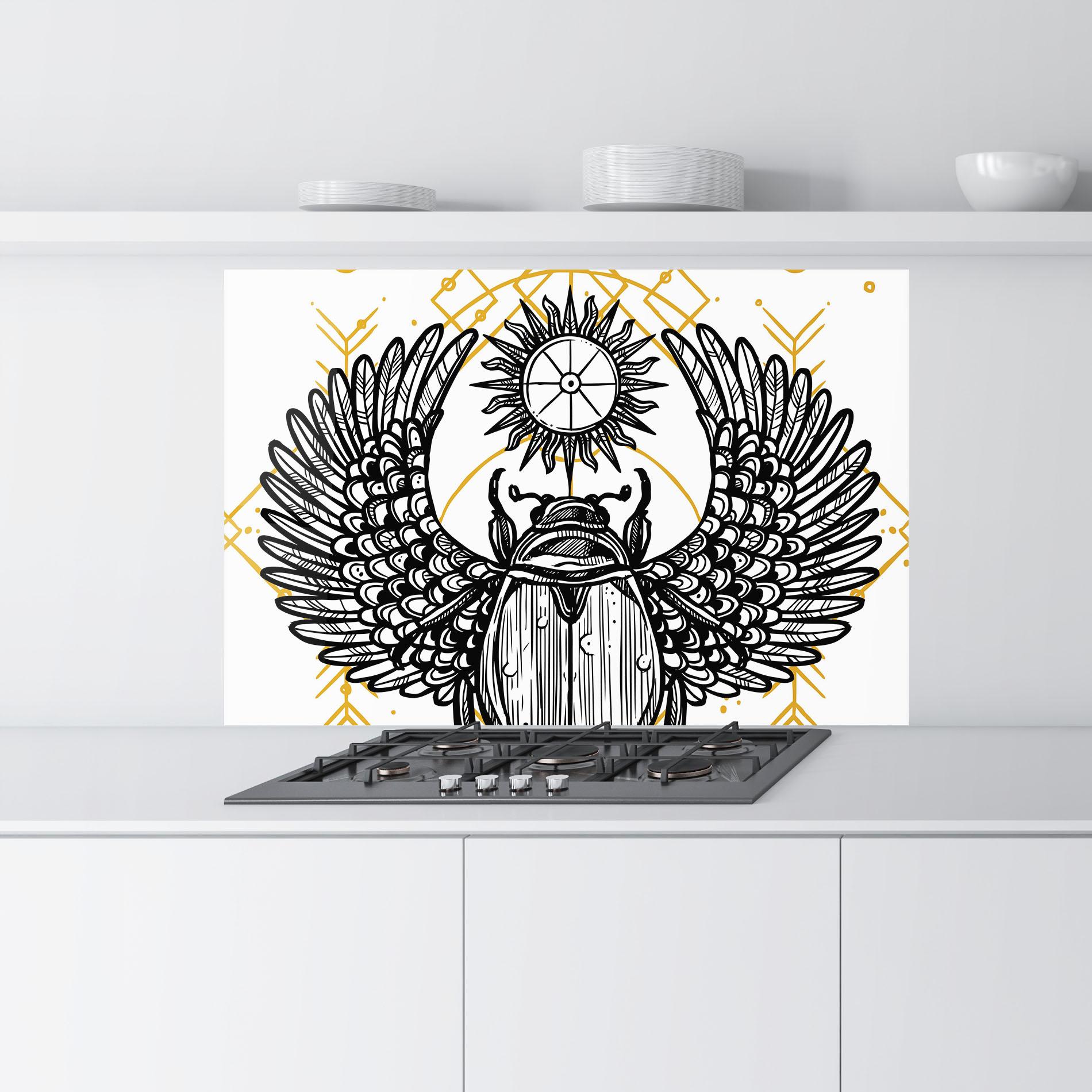 Küchenrückwand Glas Cool Art 02 mockup 9