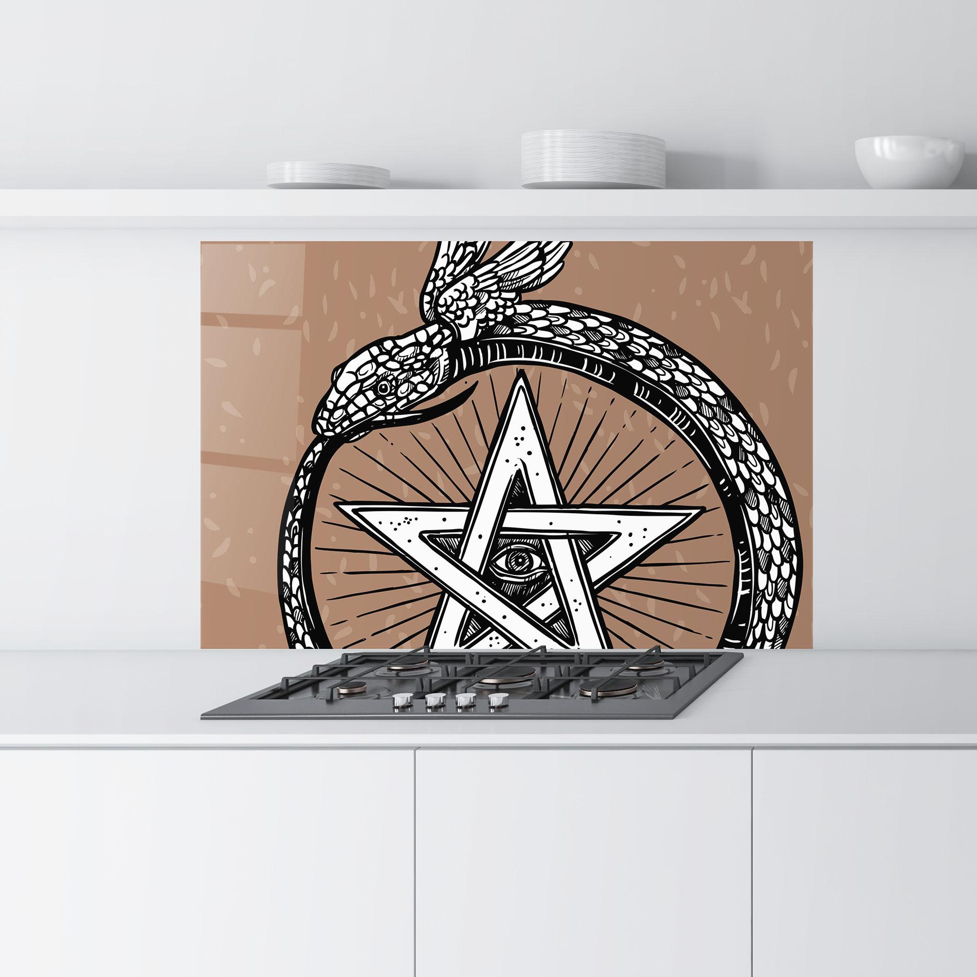 Küchenrückwand Glas Cool Art 04 mockup 9