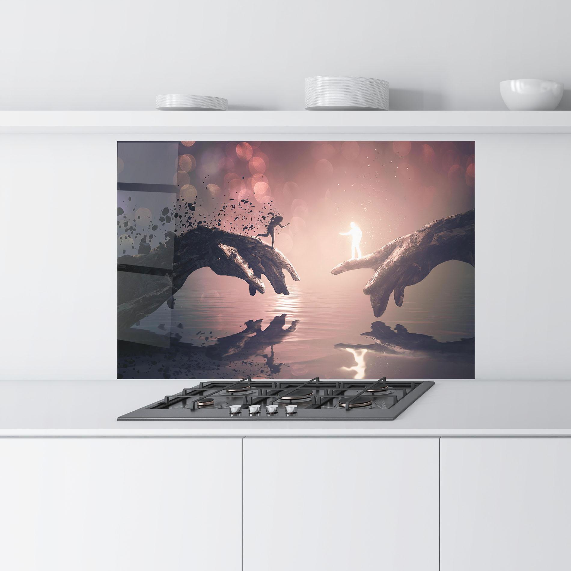 Küchenrückwand Glas Life Story mockup 9