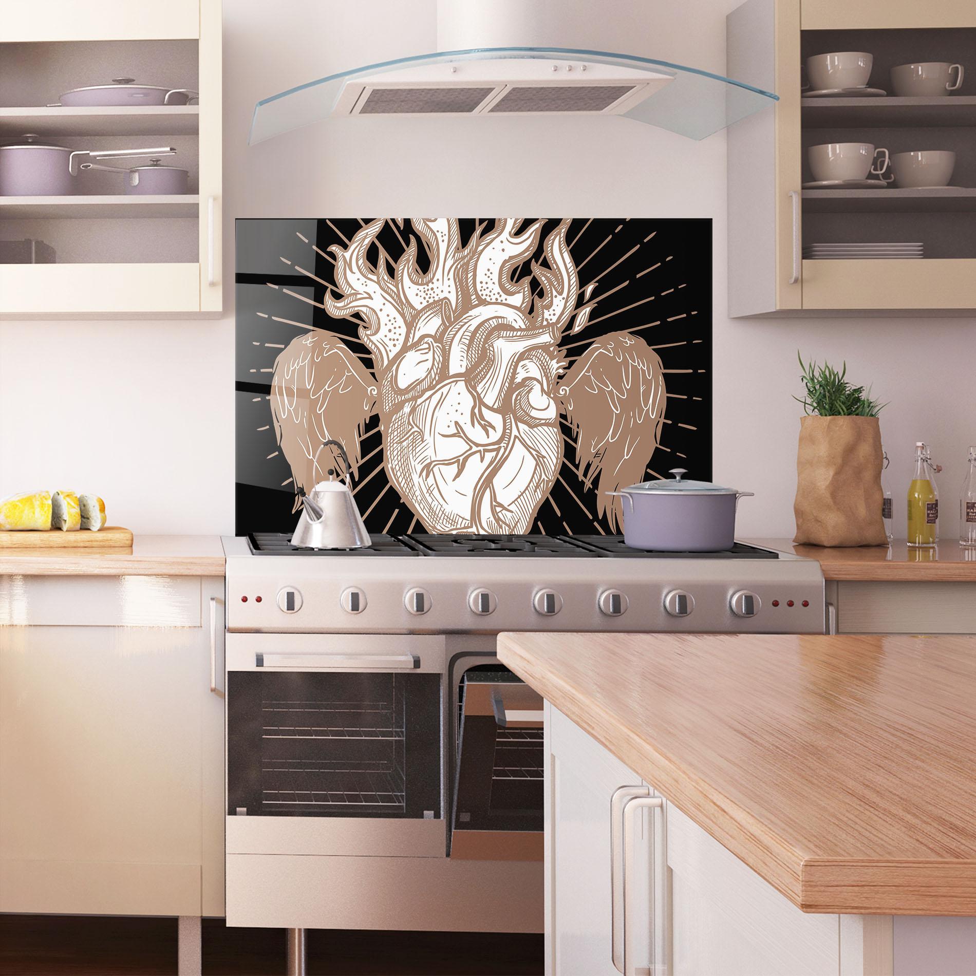 Küchenrückwand Glas Cool Art 01 mockup 1