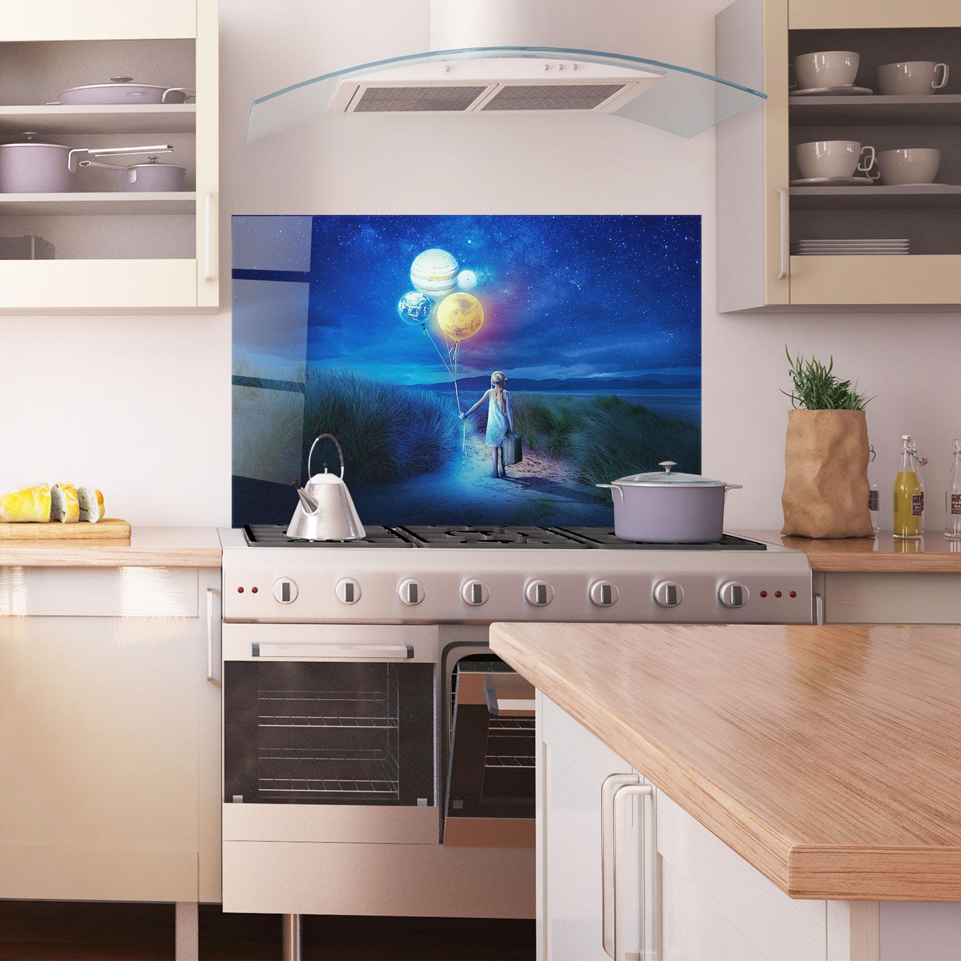 Küchenrückwand Glas Love Our Planet mockup 1