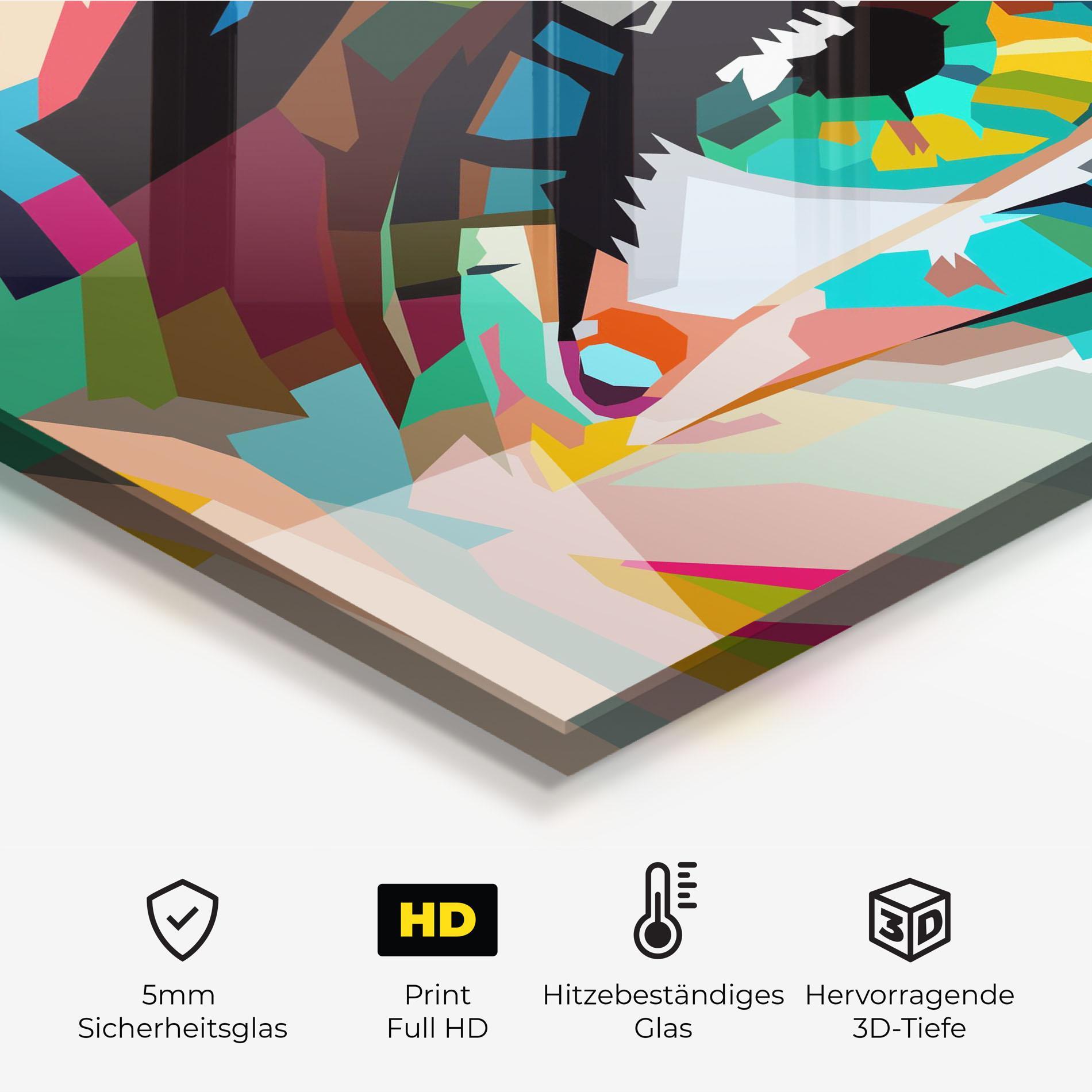 Küchenrückwand Glas Green Art Eye mockup 2