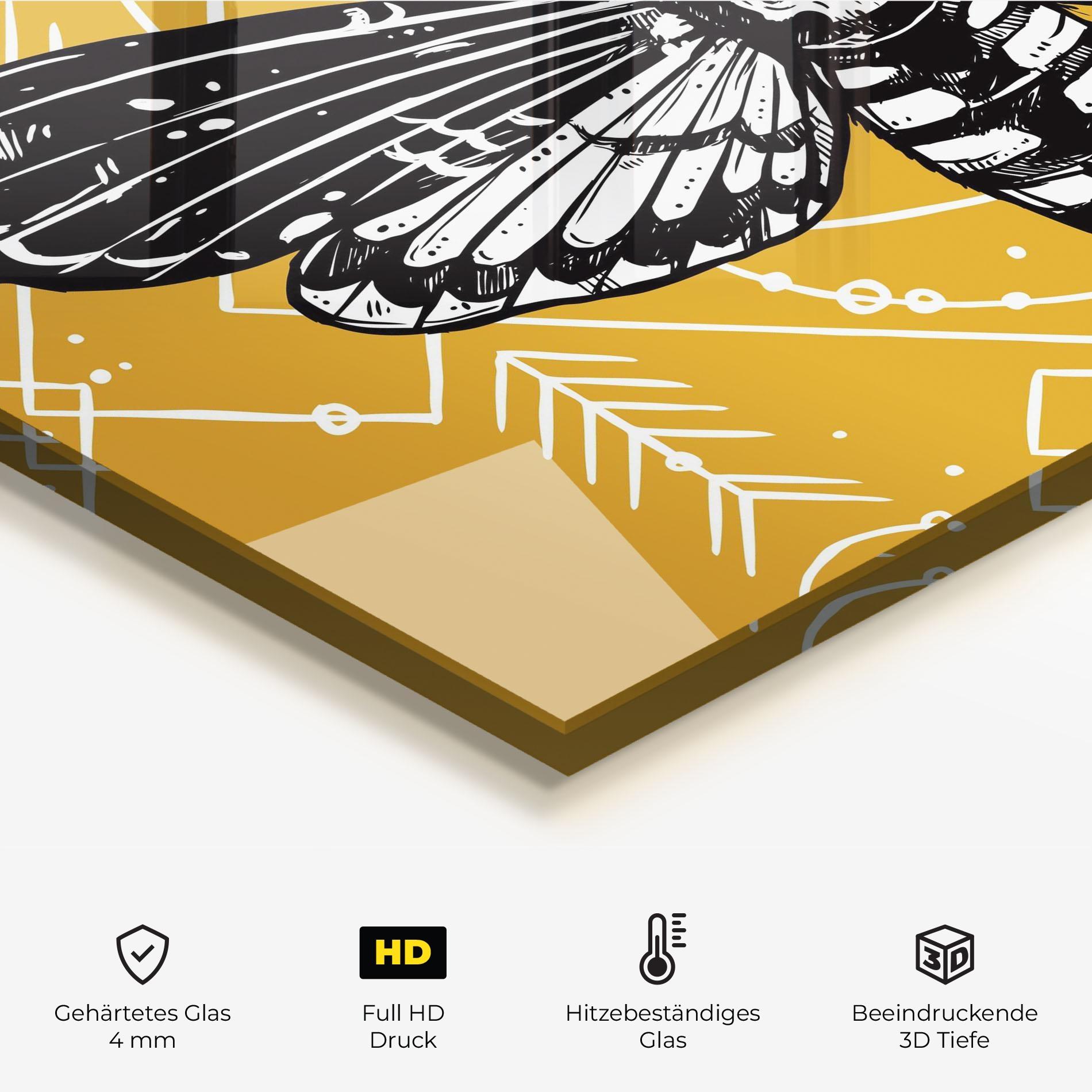 Küchenrückwand Glas Cool Art 03 mockup 2