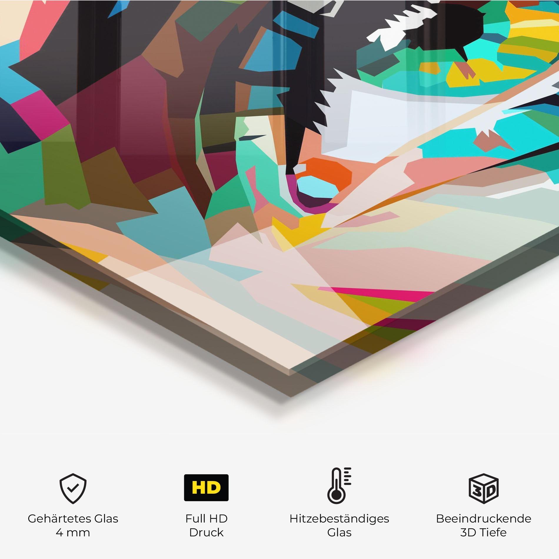 Küchenrückwand Glas Green Art Eye mockup 2